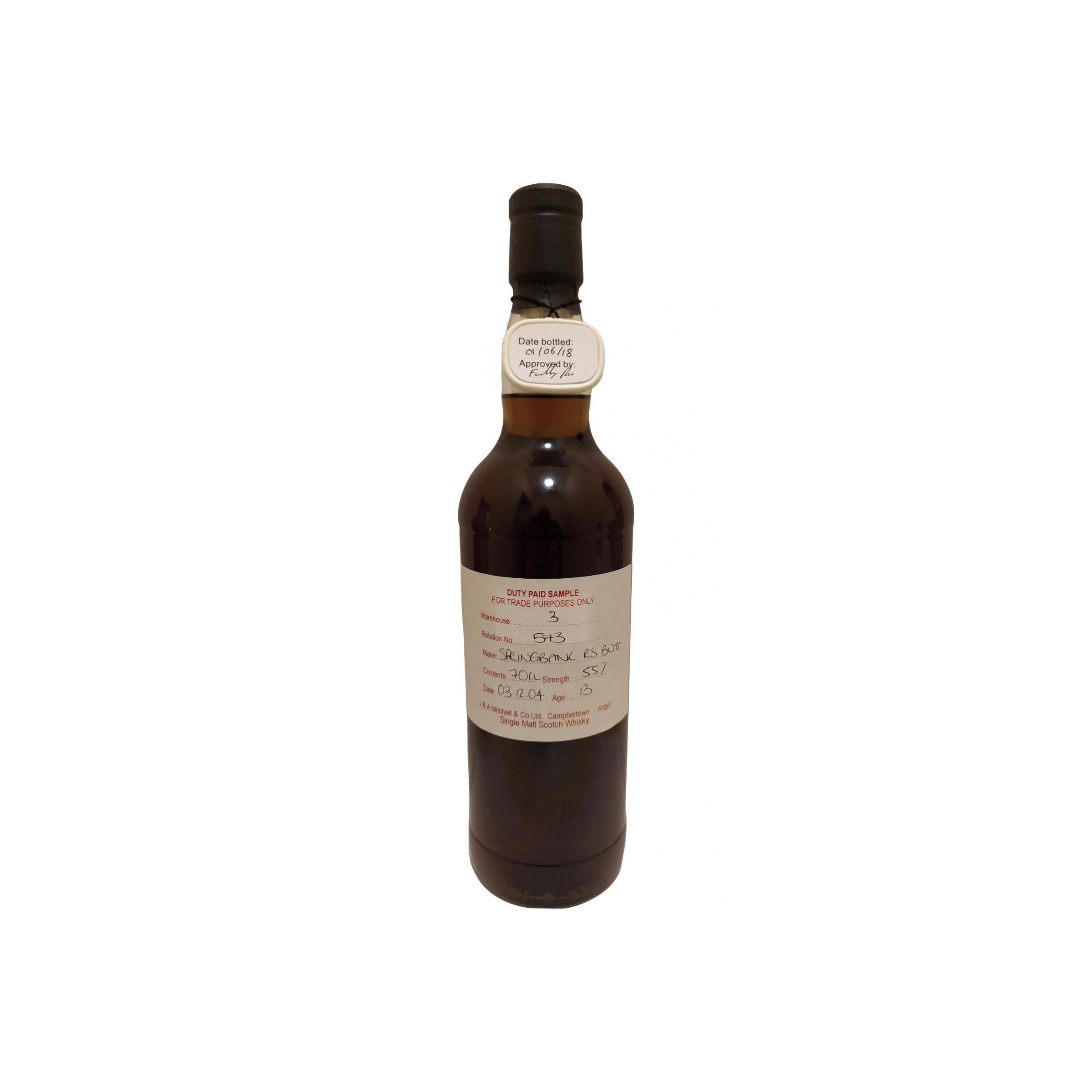 Springbank Duty Paid Sample - For Trade Purposes Only 2004 13 Years Single Malt Whisky