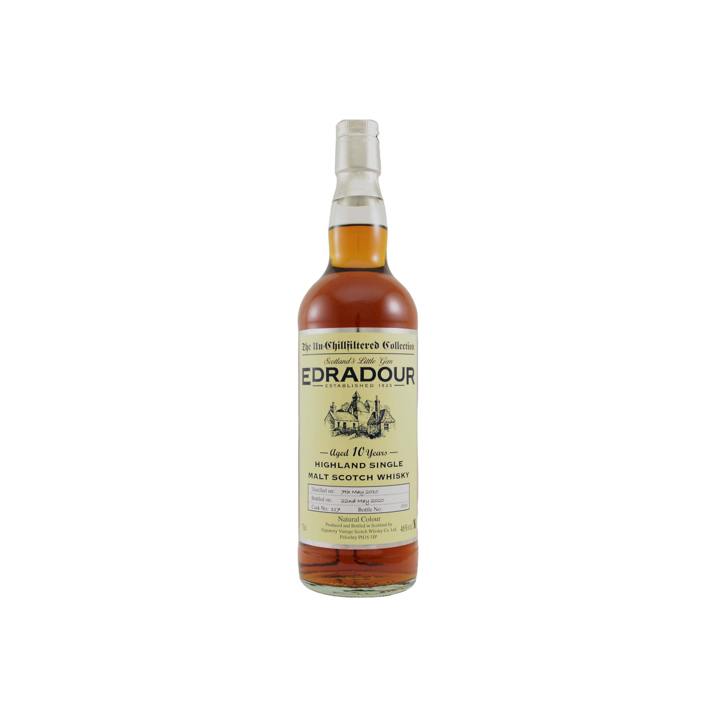 Edradour The Un-Chillfiltered Collection 2010 10 Years Single Malt Whisky
