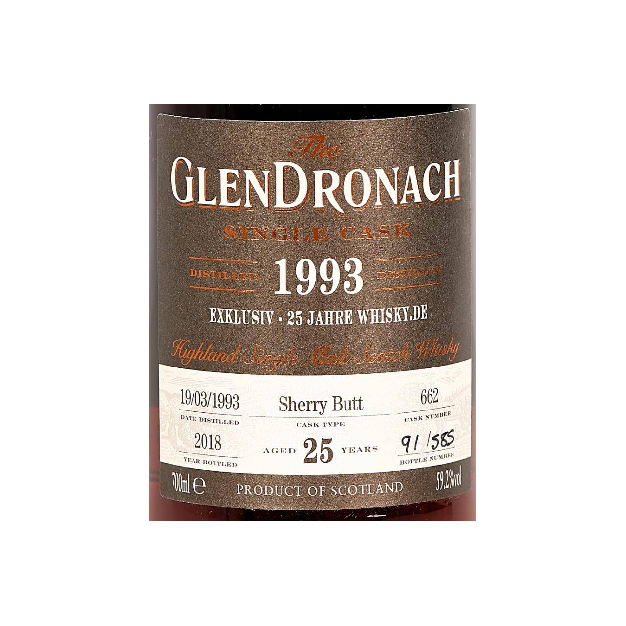 GlenDronach Single Cask 1993 25 Years Single Malt Whisky 2