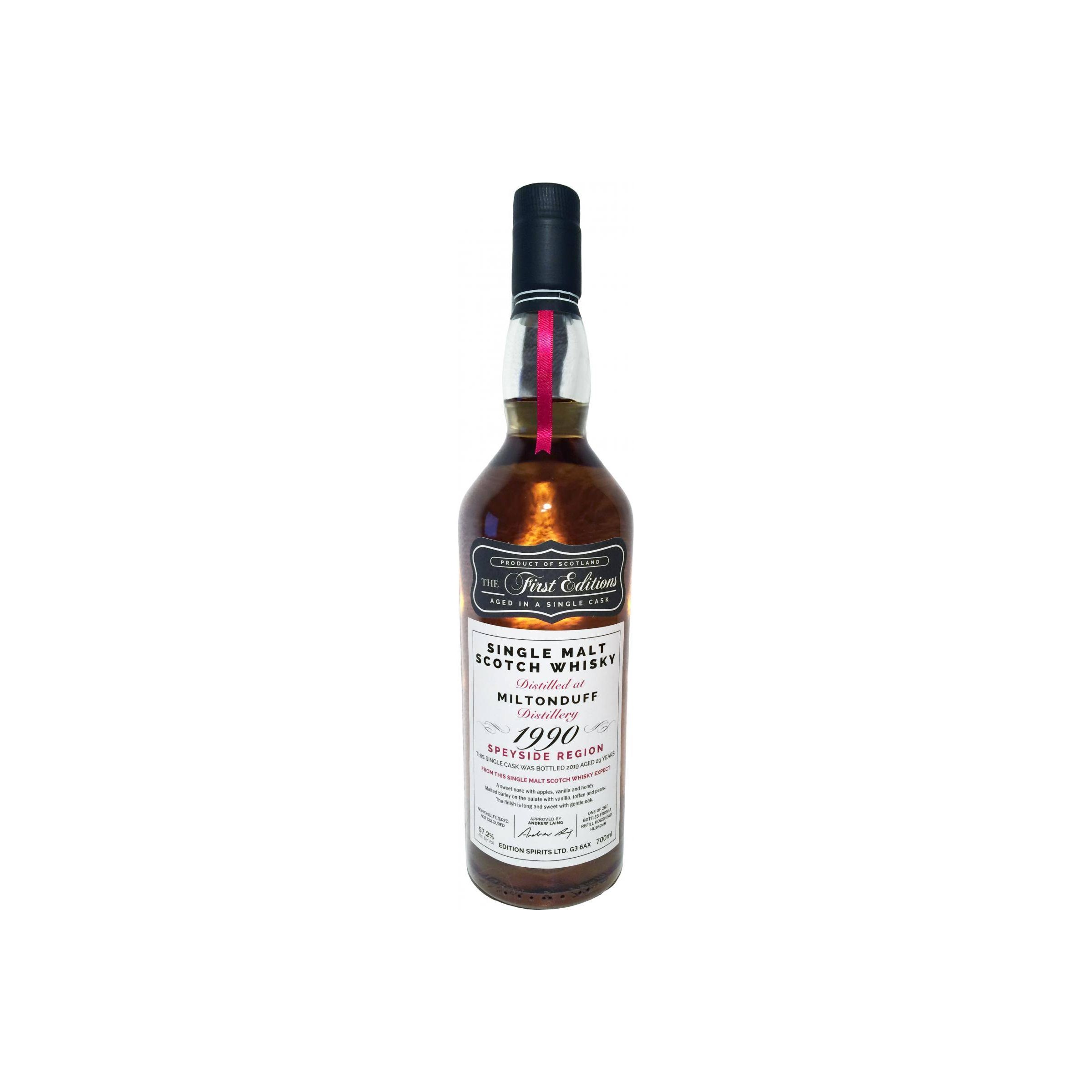 Miltonduff The First Editions 1990 29 Years Single Malt Whisky
