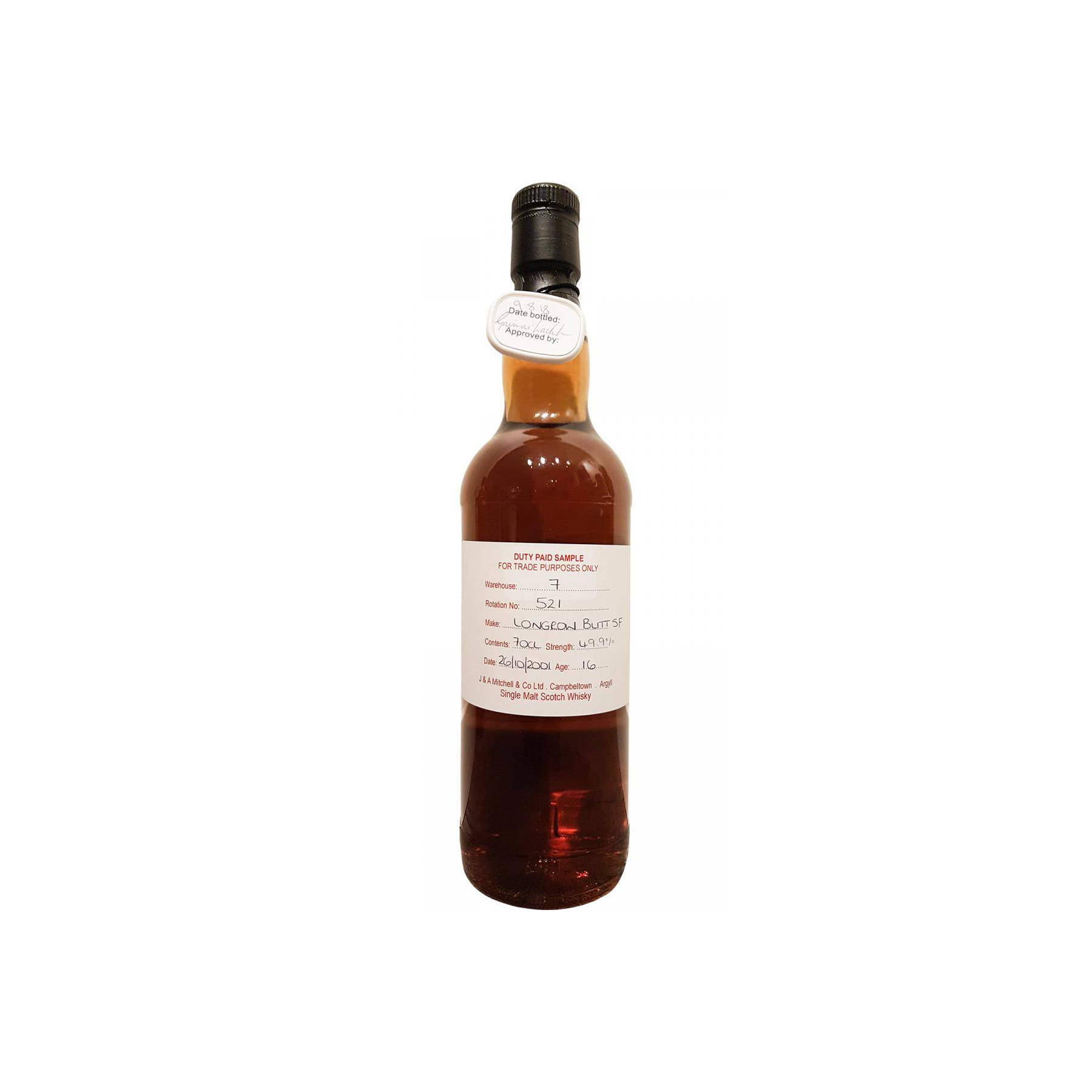 Longrow Duty Paid Sample - For Trade Purposes Only 2001 16 Years Single Malt Whisky