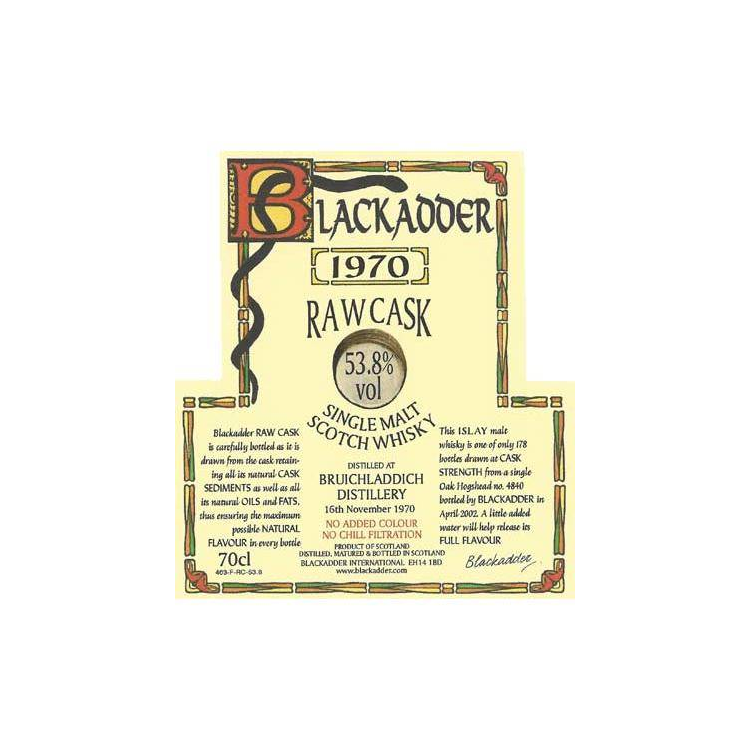 Bruichladdich Raw Cask 1970 31 Years Single Malt Whisky
