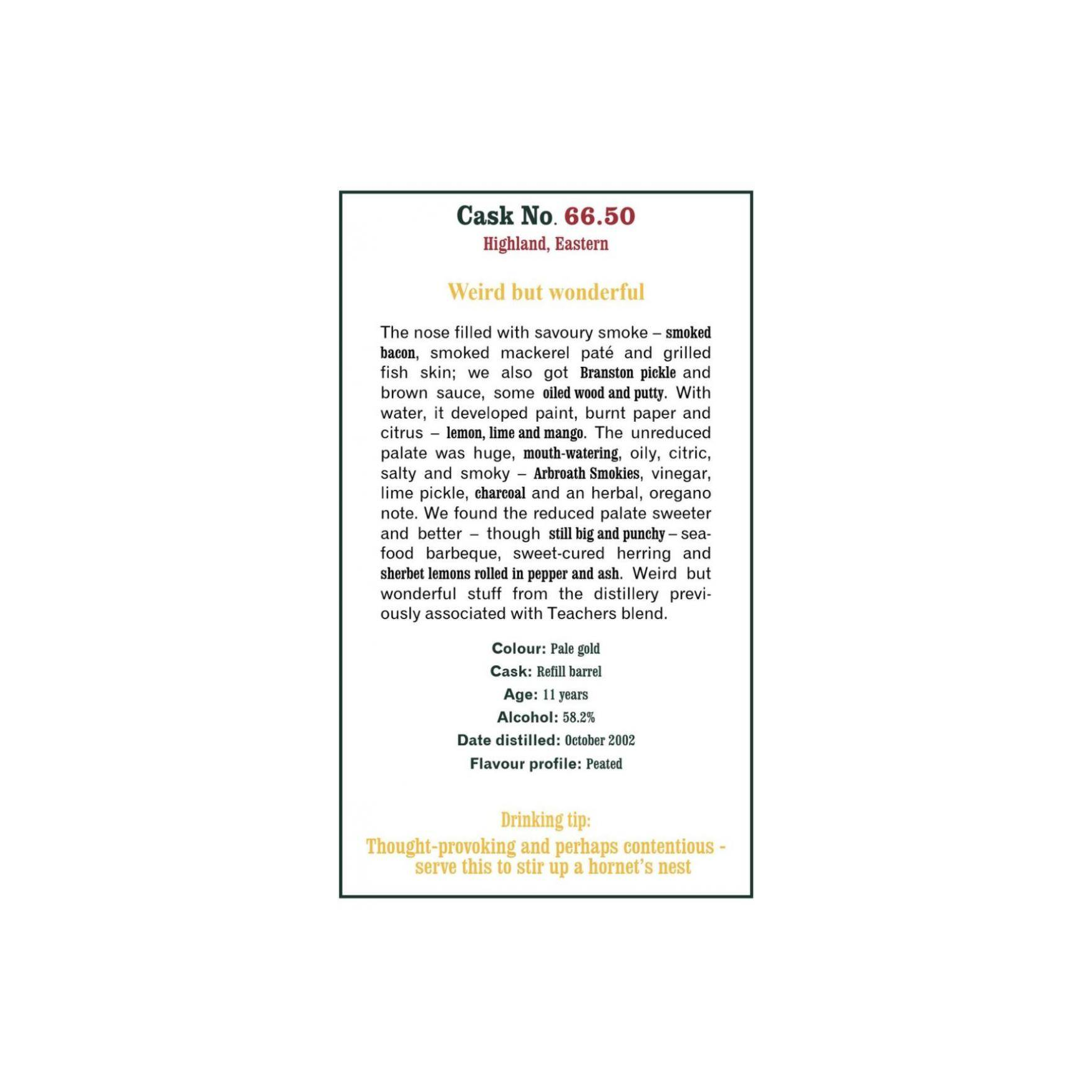 The Scotch Malt Whisky Society 2002 11 Years Single Malt Whisky