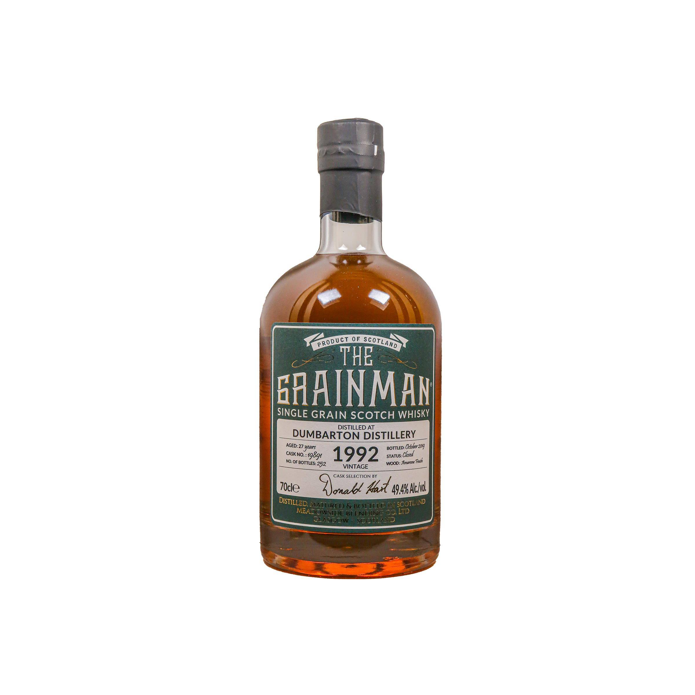 Dumbarton 1992 27 Years Single Grain Whisky