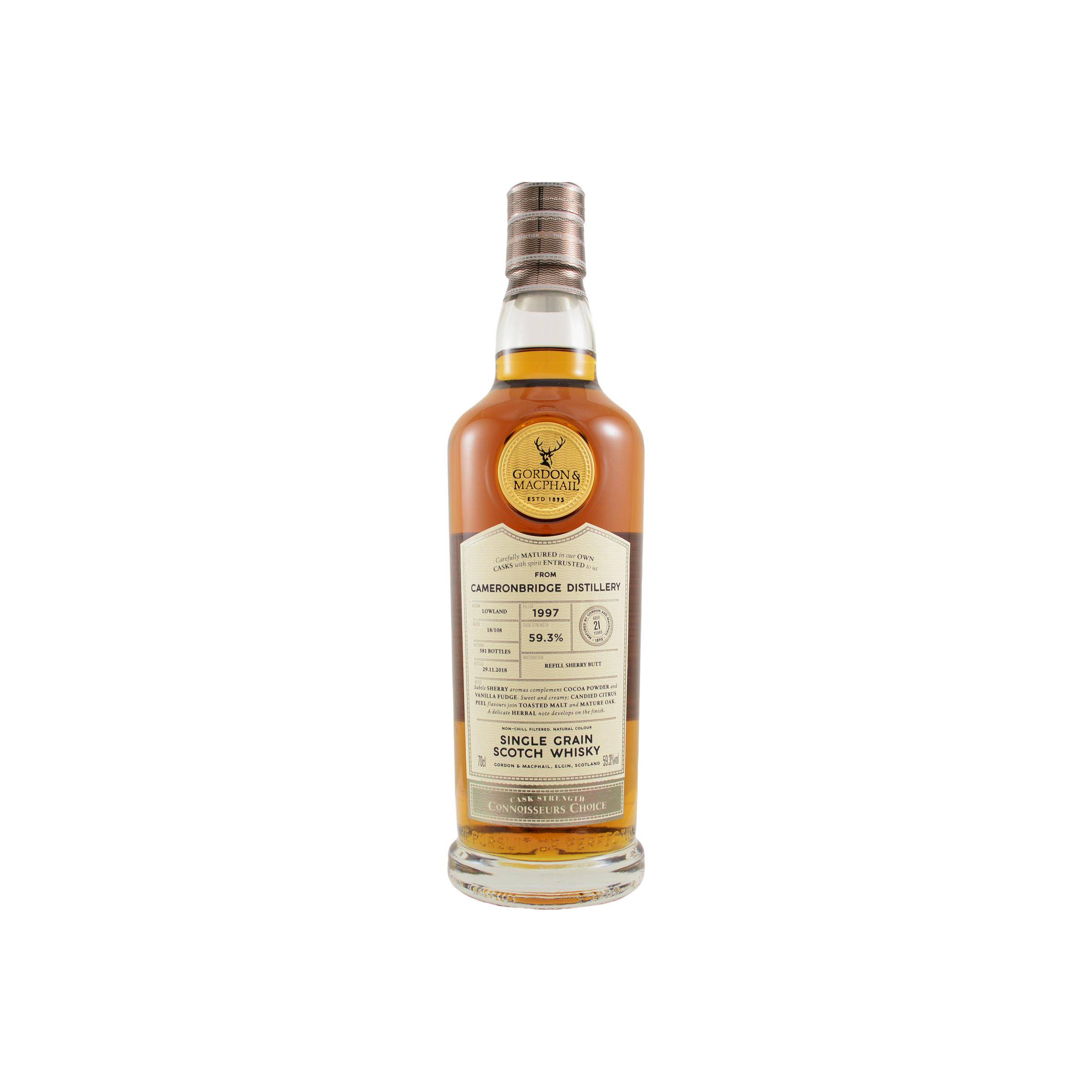 Cameronbridge Connoisseurs Choice - Cask Strength 1997 21 Years Single Grain Whisky