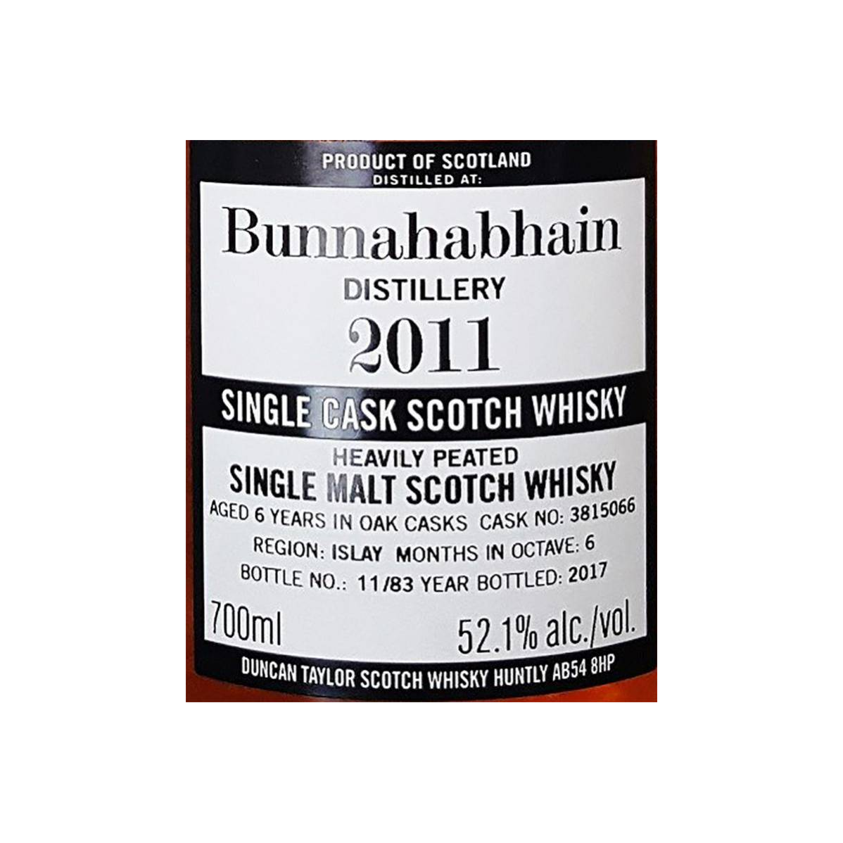 Bunnahabhain 2011 6 Years Single Malt Whisky 2