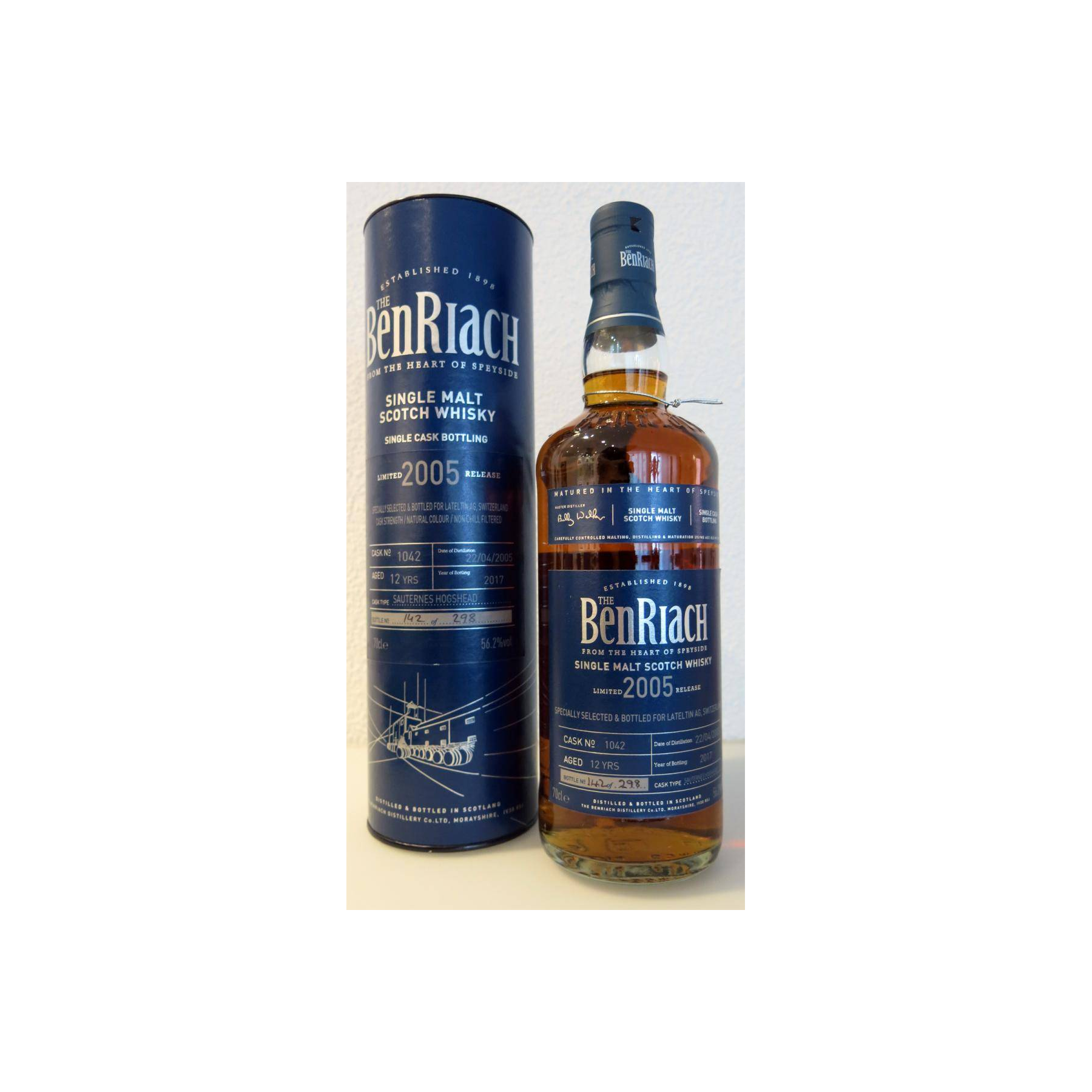 BenRiach Individual Cask Bottling 2005 12 Years Single Malt Whisky 2