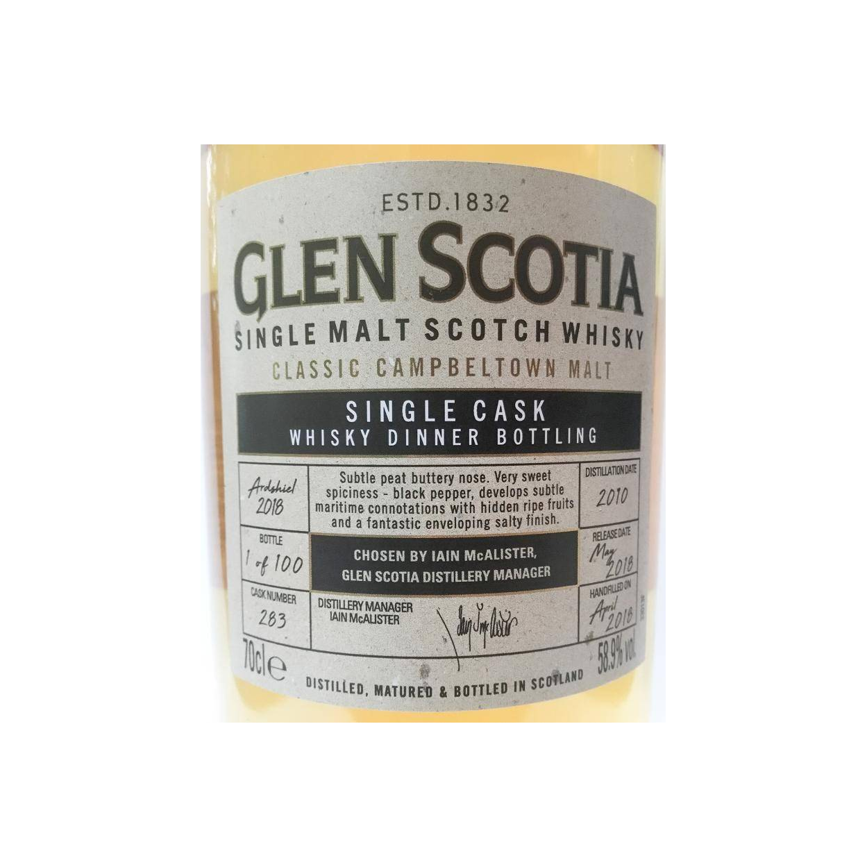 Glen Scotia 2010 7 Years Single Malt Whisky 2