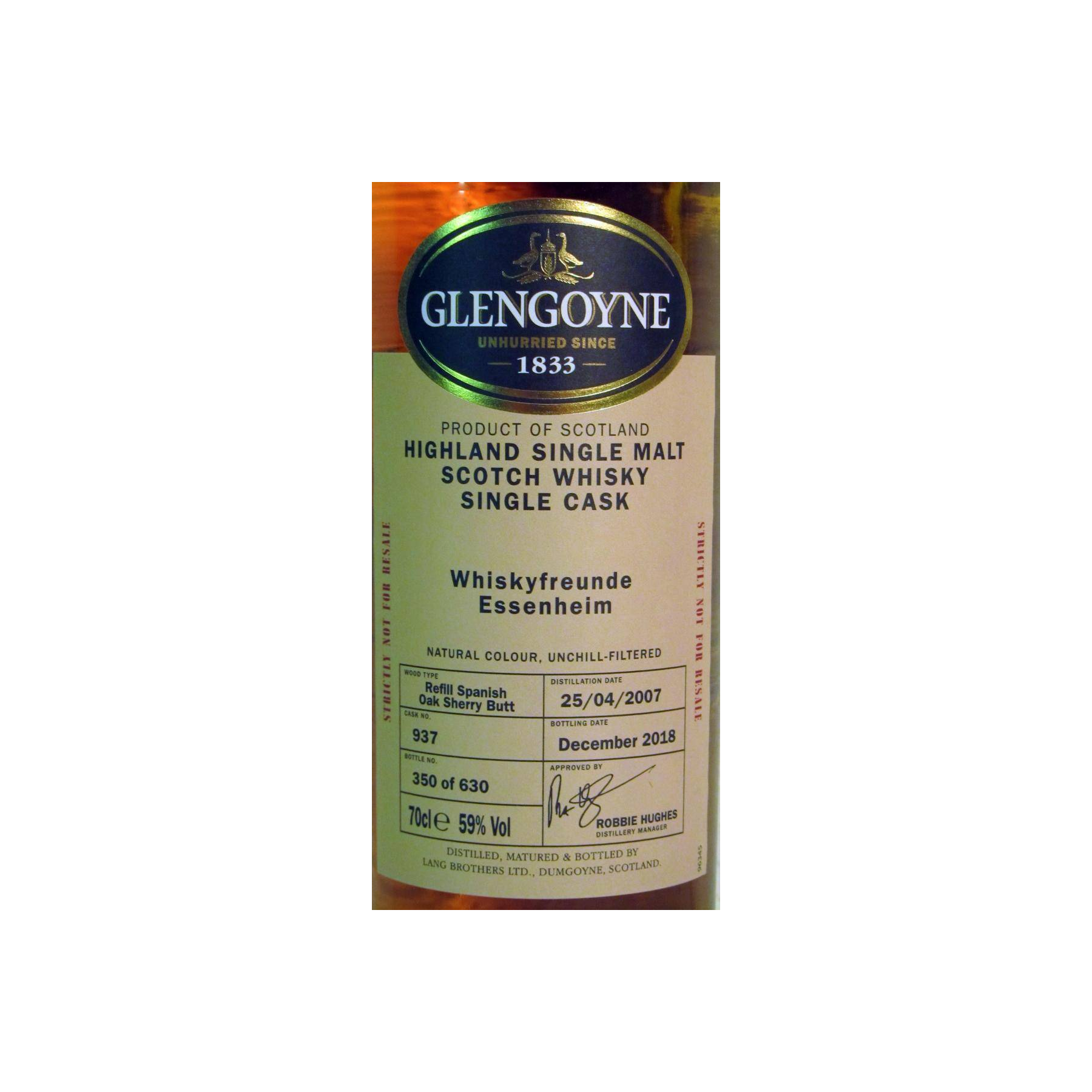 Glengoyne 2007 11 Years Single Malt Whisky