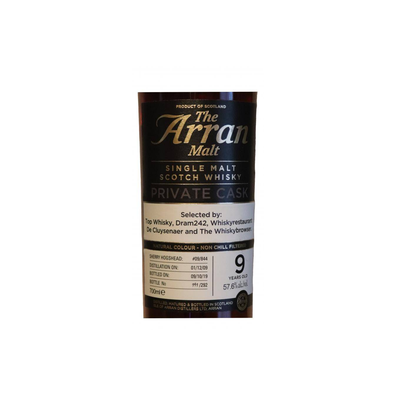 Arran Private Cask 2009 9 Years Single Malt Whisky