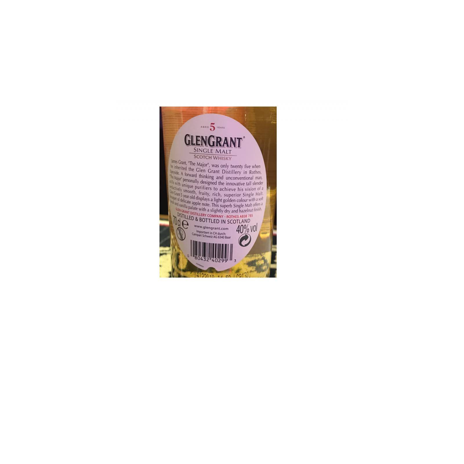 Glen Grant 5 Years Single Malt Whisky 2