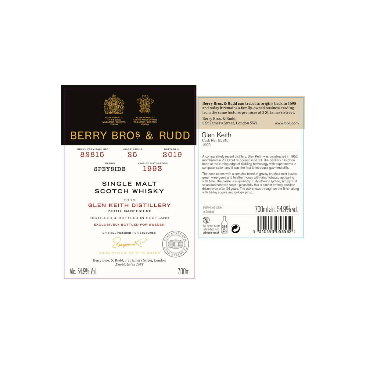 Glen Keith 1993 25 Years Single Malt Whisky