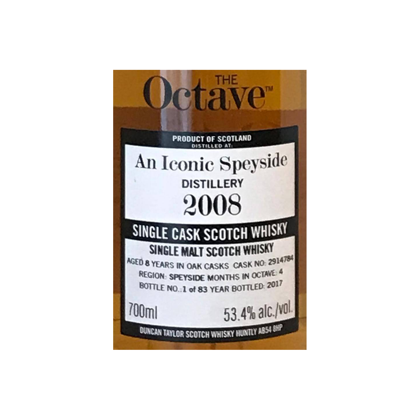 An Iconic Speyside Distillery 2008 DT 2