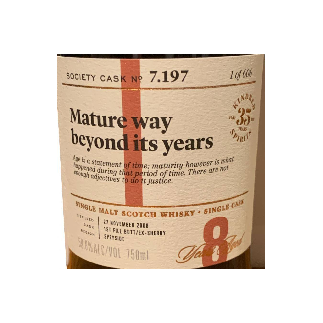 The Scotch Malt Whisky Society 2008 8 Years Single Malt Whisky 2