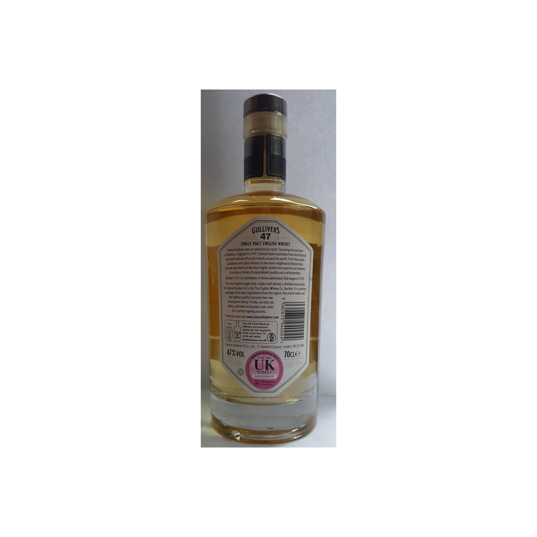 Gulliver's 47 2015 - Single Malt English Whisky SaGu 2