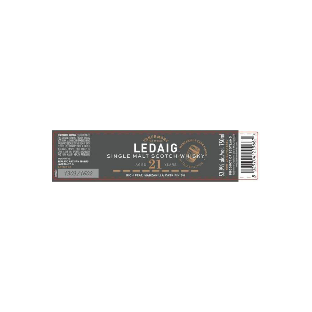 Ledaig 21 Years Single Malt Whisky