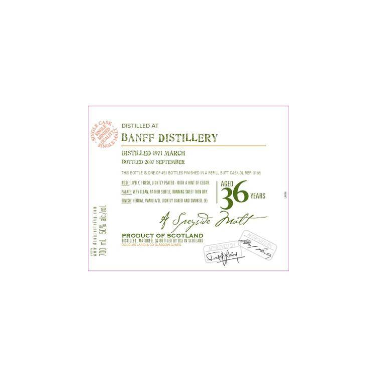 Banff Old Malt Cask 1971 36 Years Single Malt Whisky 2
