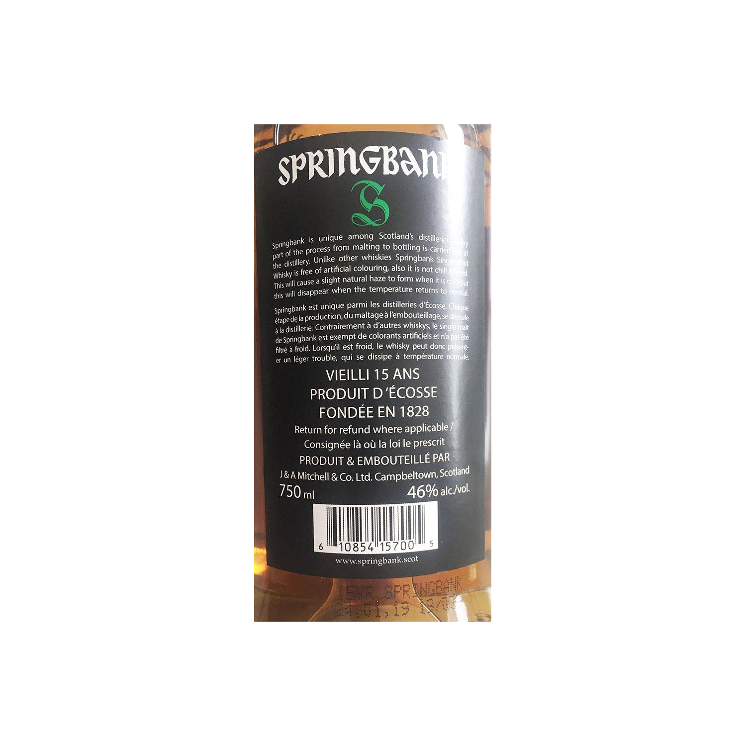 Springbank 15 Years Single Malt Whisky 3