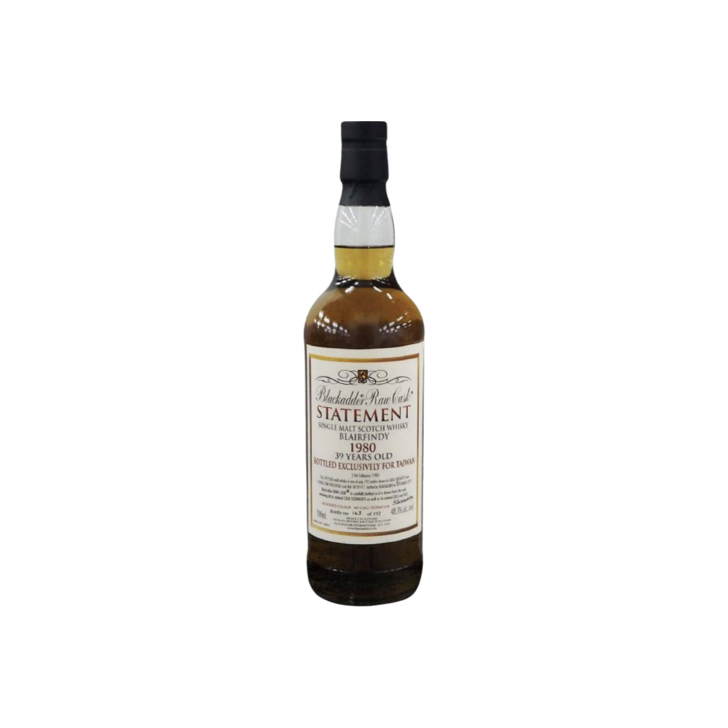 Blackadder 1980 39 Years Single Malt Whisky