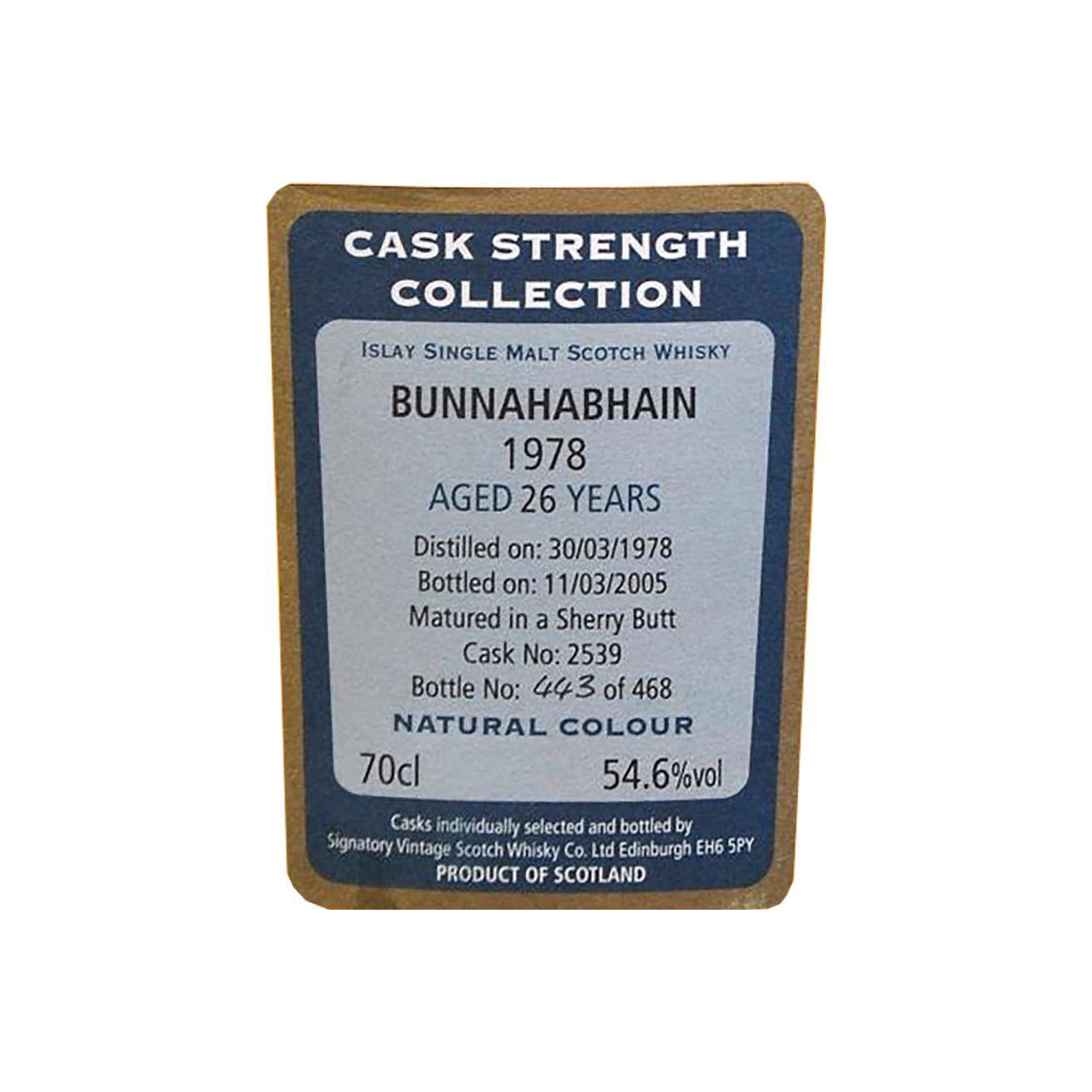 Bunnahabhain Cask Strength Collection 1978 26 Years Single Malt Whisky 3
