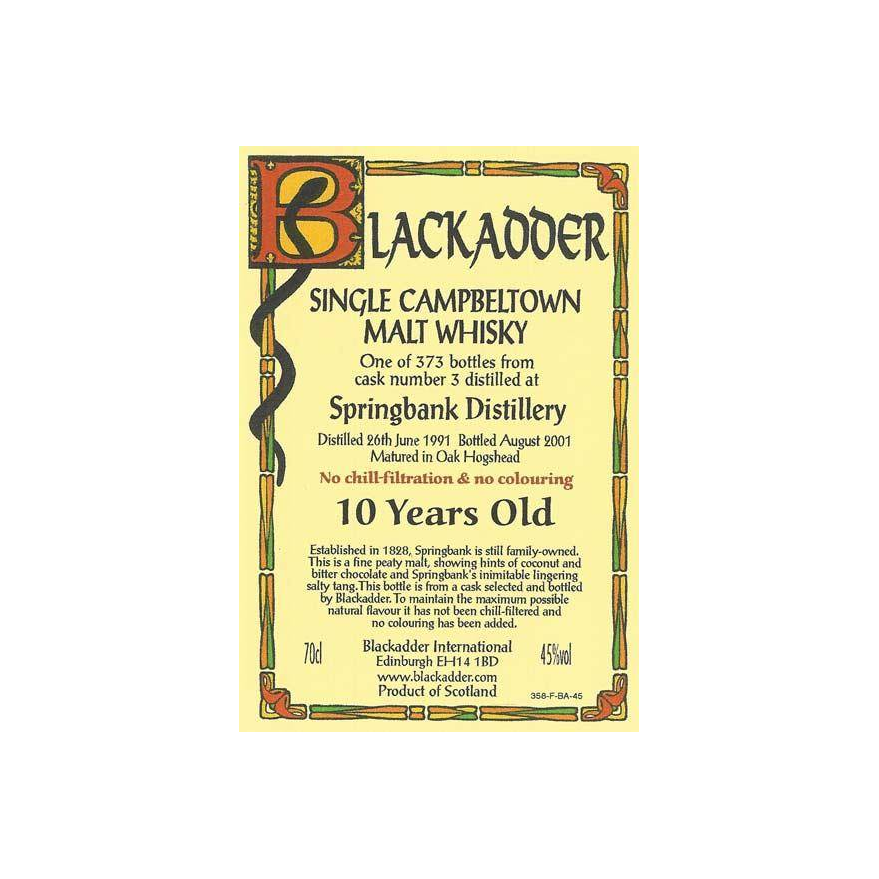 Springbank 1991 10 Years Single Malt Whisky 2