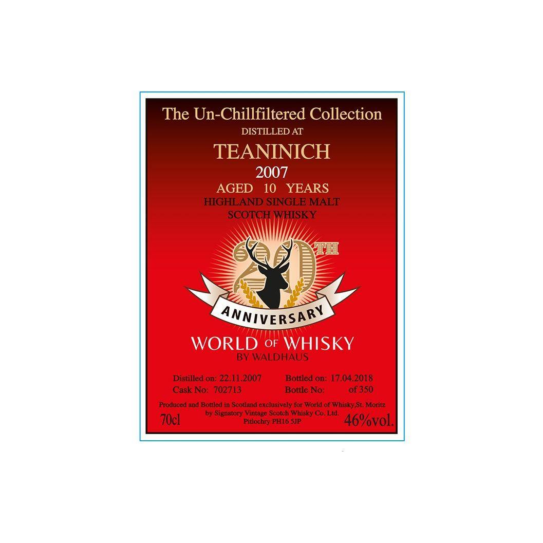 Teaninich The Un-Chillfiltered Collection 2007 10 Years Single Malt Whisky