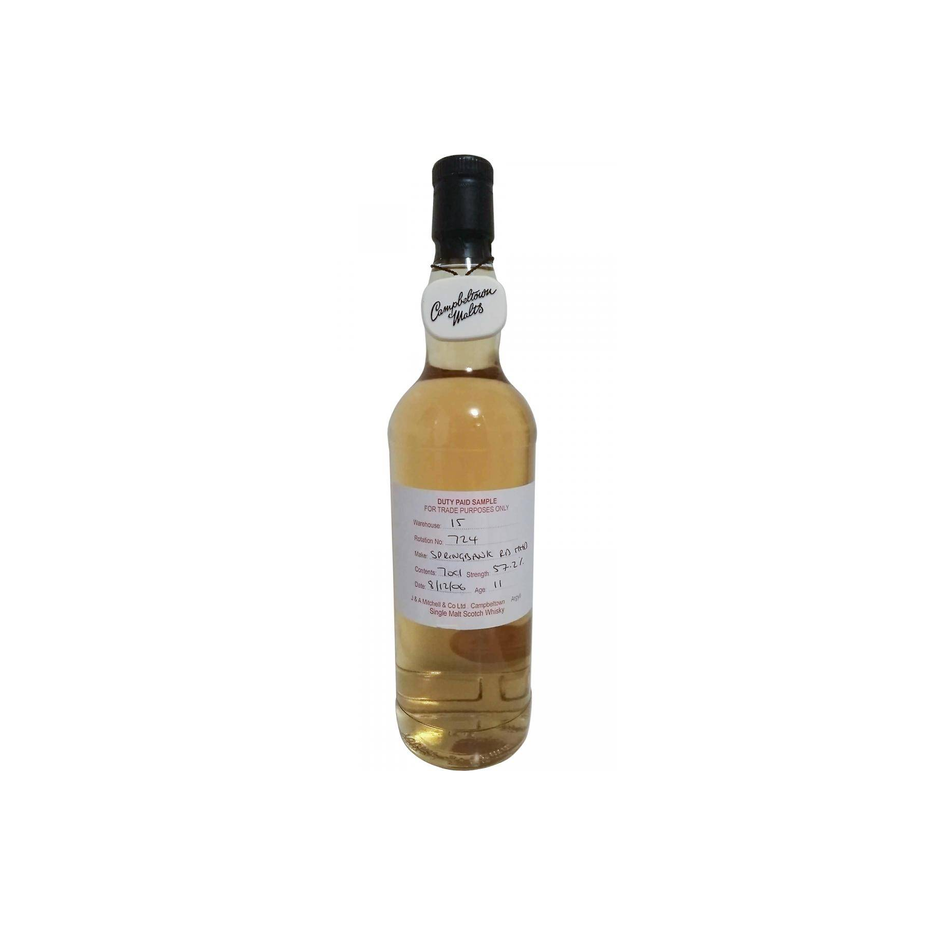 Springbank Duty Paid Sample - For Trade Purposes Only 2006 11 Years Single Malt Whisky