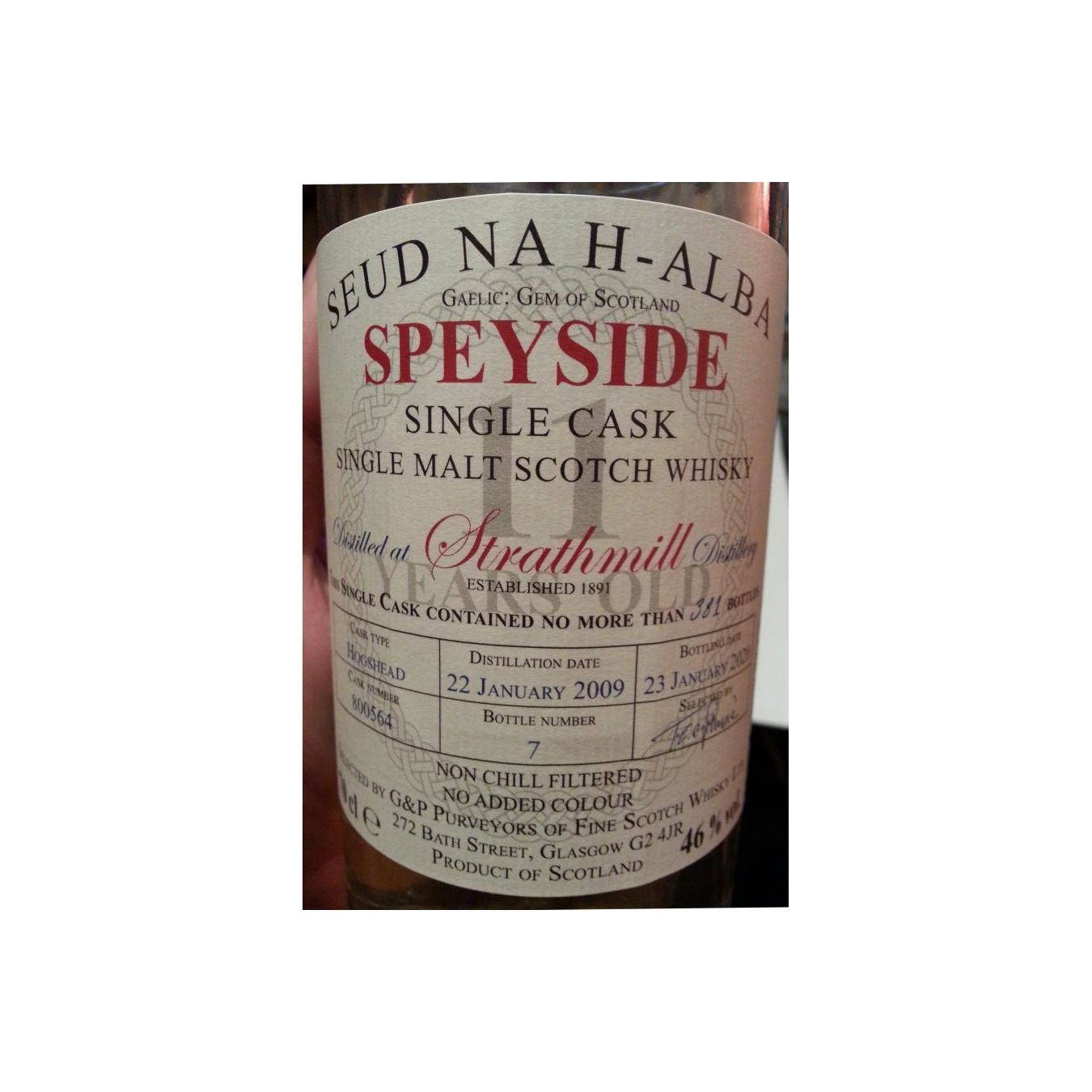 Strathmill 2009 11 Years Single Malt Whisky