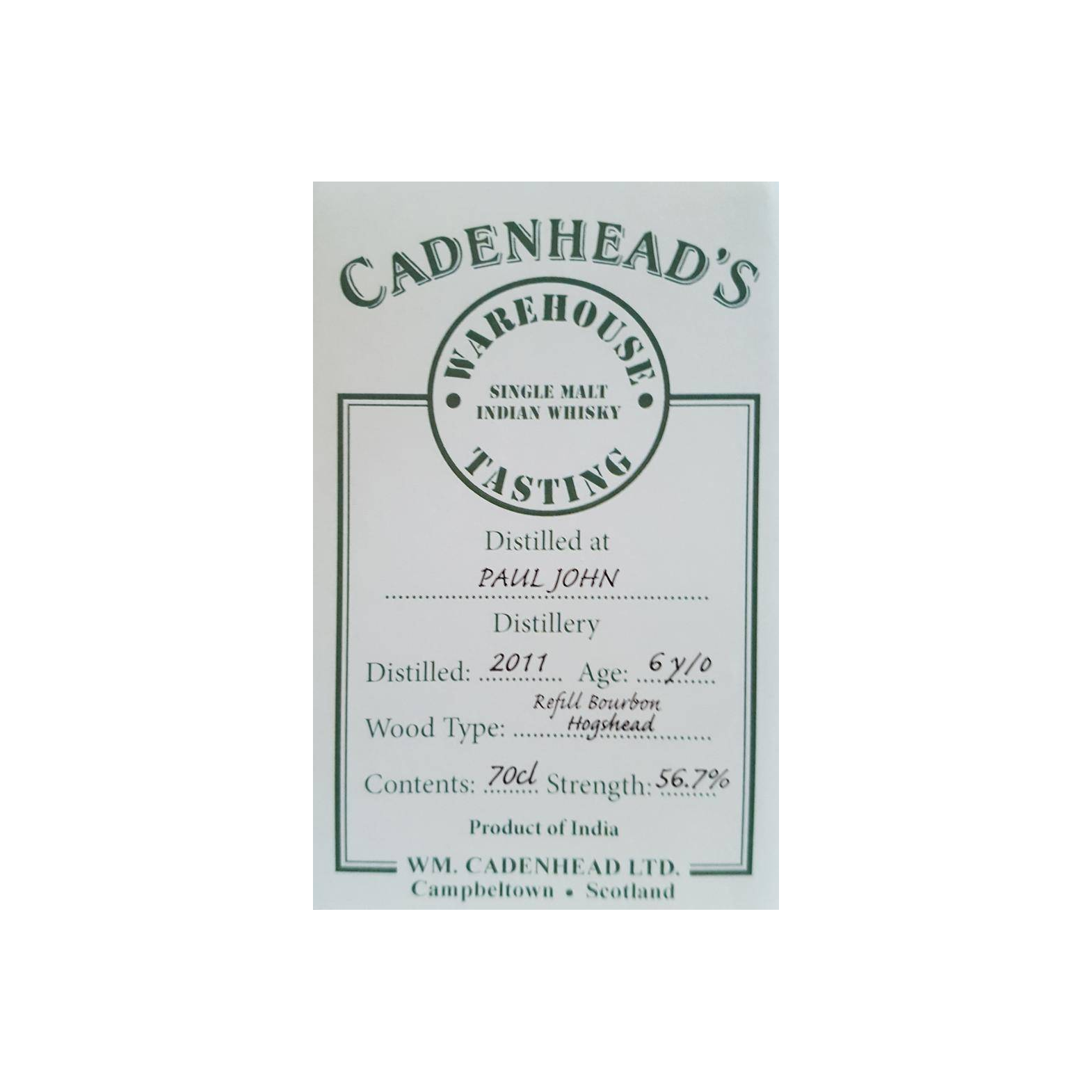 Cadenhead 2011 6 Years Single Malt Whisky 2