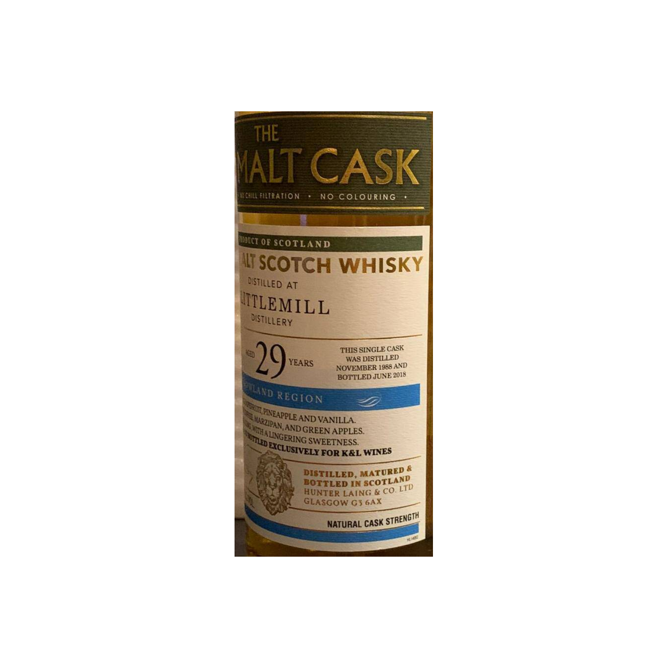Littlemill Old Malt Cask 1988 29 Years Single Malt Whisky 2