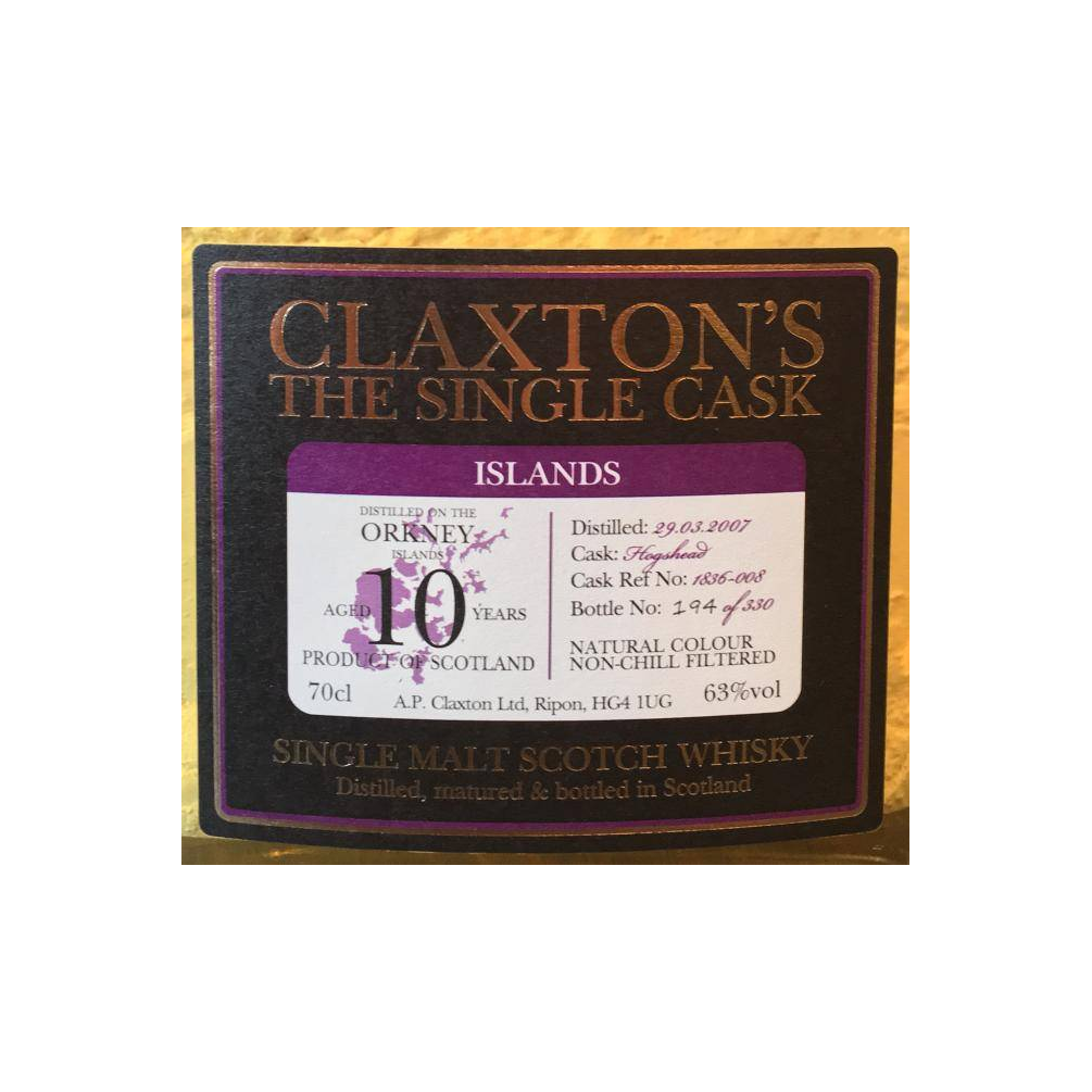Orkney Single Malt 2007 Cl 3