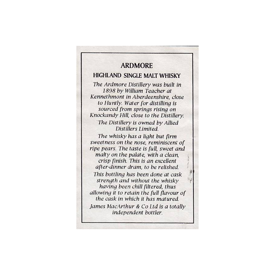 Ardmore 18 Years Single Malt Whisky 3