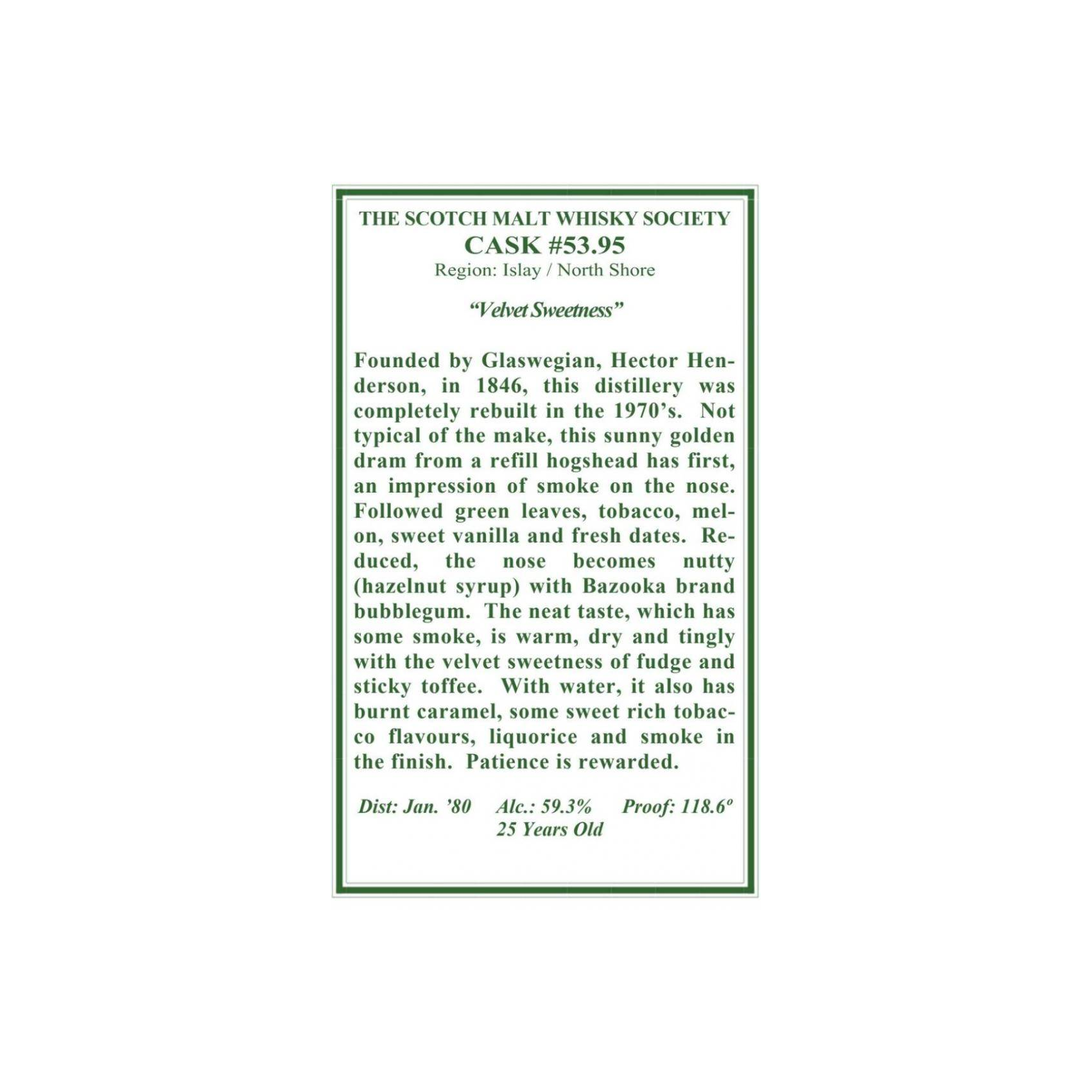 The Scotch Malt Whisky Society 1980 25 Years Single Malt Whisky