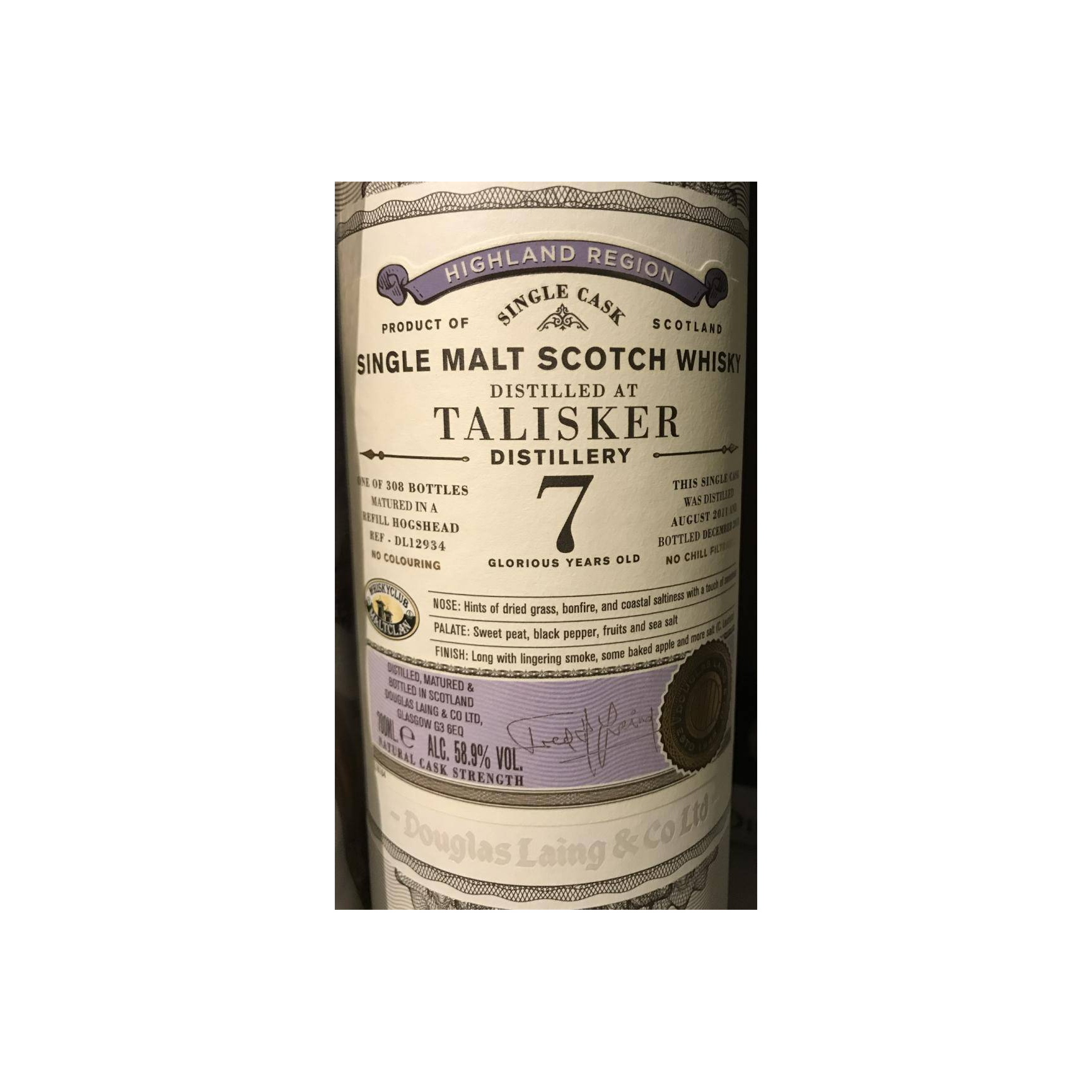 Talisker Old Particular 2011 7 Years Single Malt Whisky 2