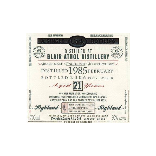 Blair Athol Old Malt Cask 1985 21 Years Single Malt Whisky 2