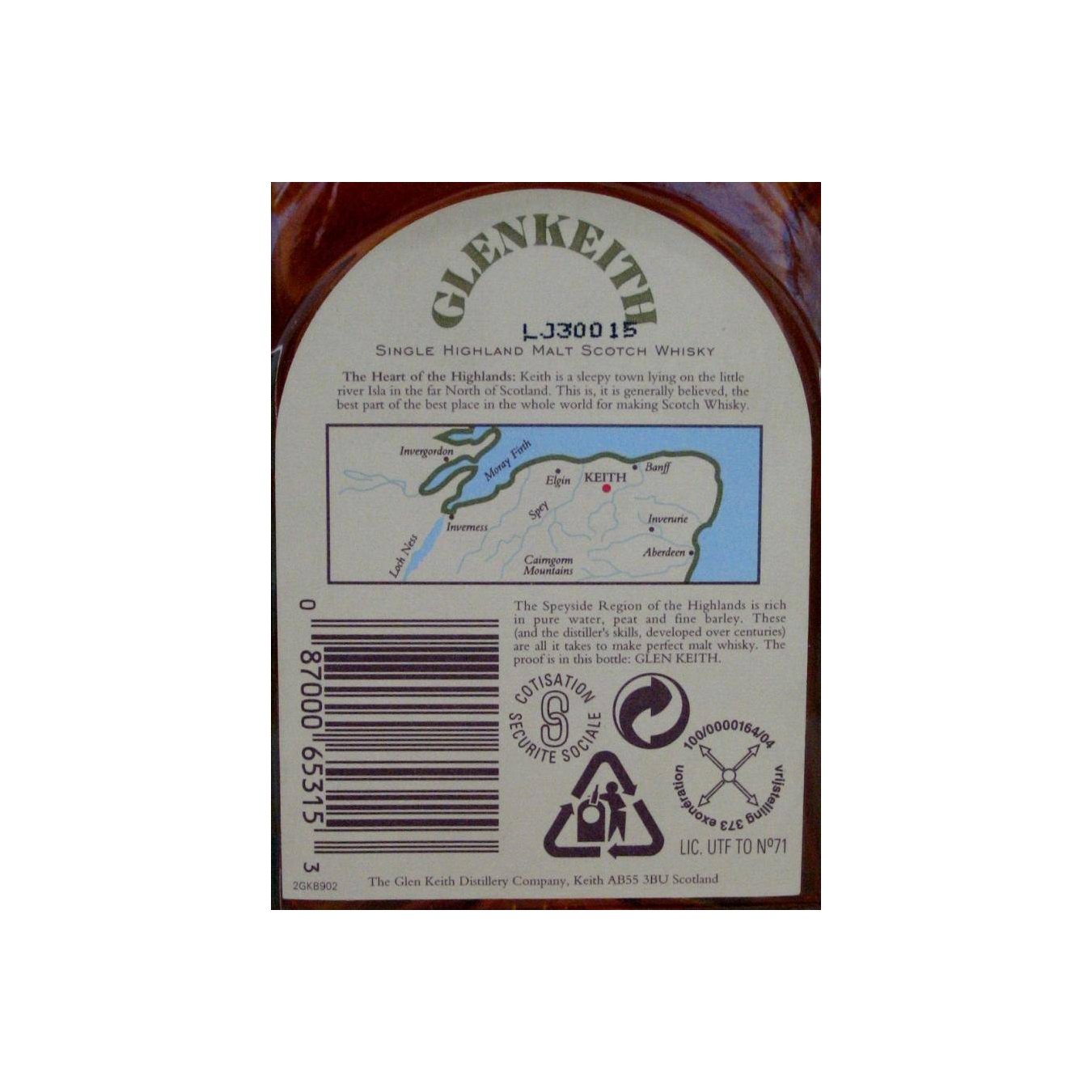 Glen Keith 10 Years Single Malt Whisky 3