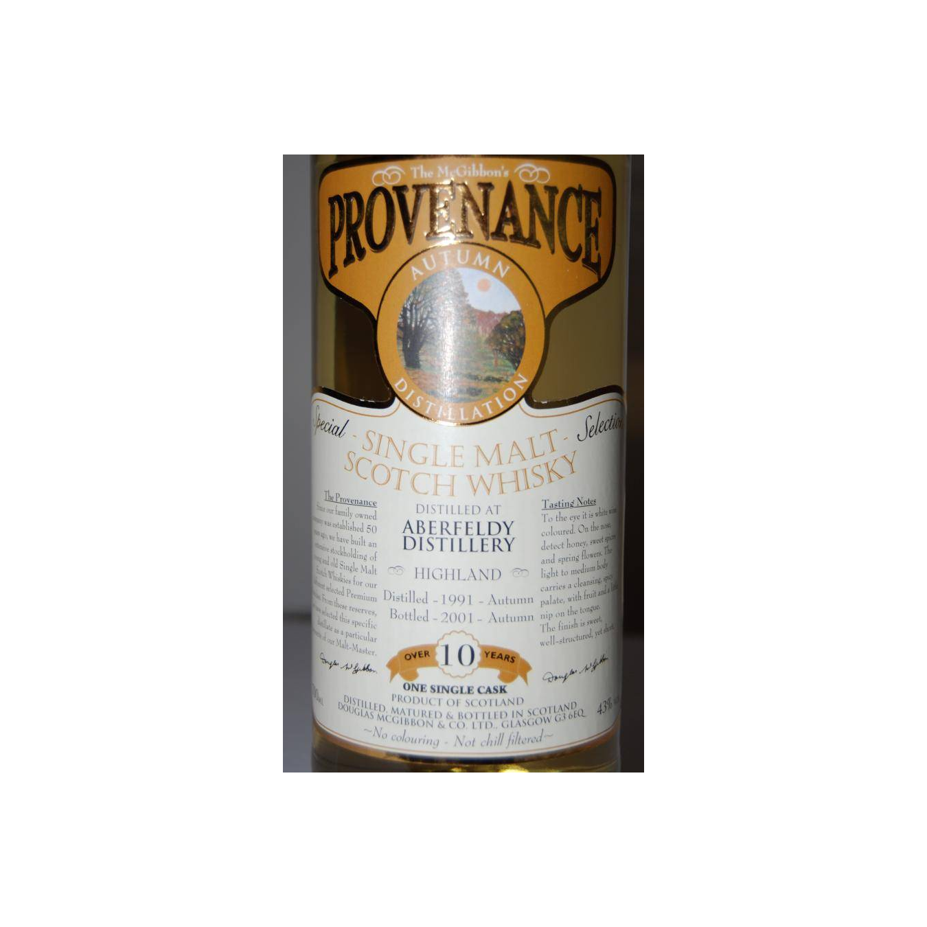 Aberfeldy McGibbon's Provenance 1991 10 Years Single Malt Whisky 2