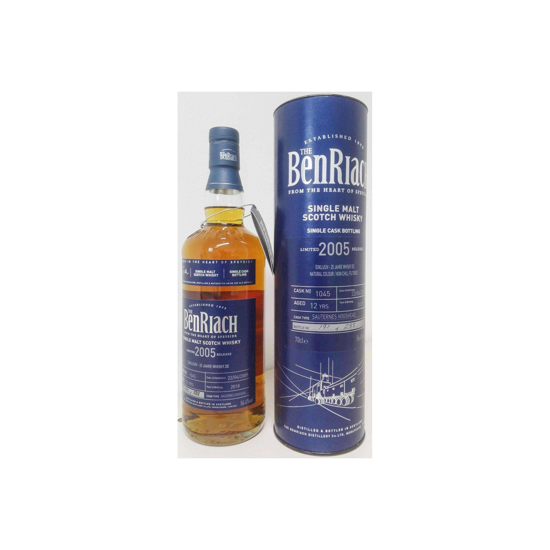 BenRiach Individual Cask Bottling 2005 12 Years Single Malt Whisky 2