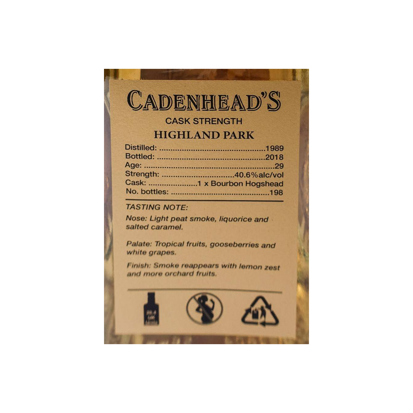 Highland Park Single Cask 1989 29 Years Single Malt Whisky 2