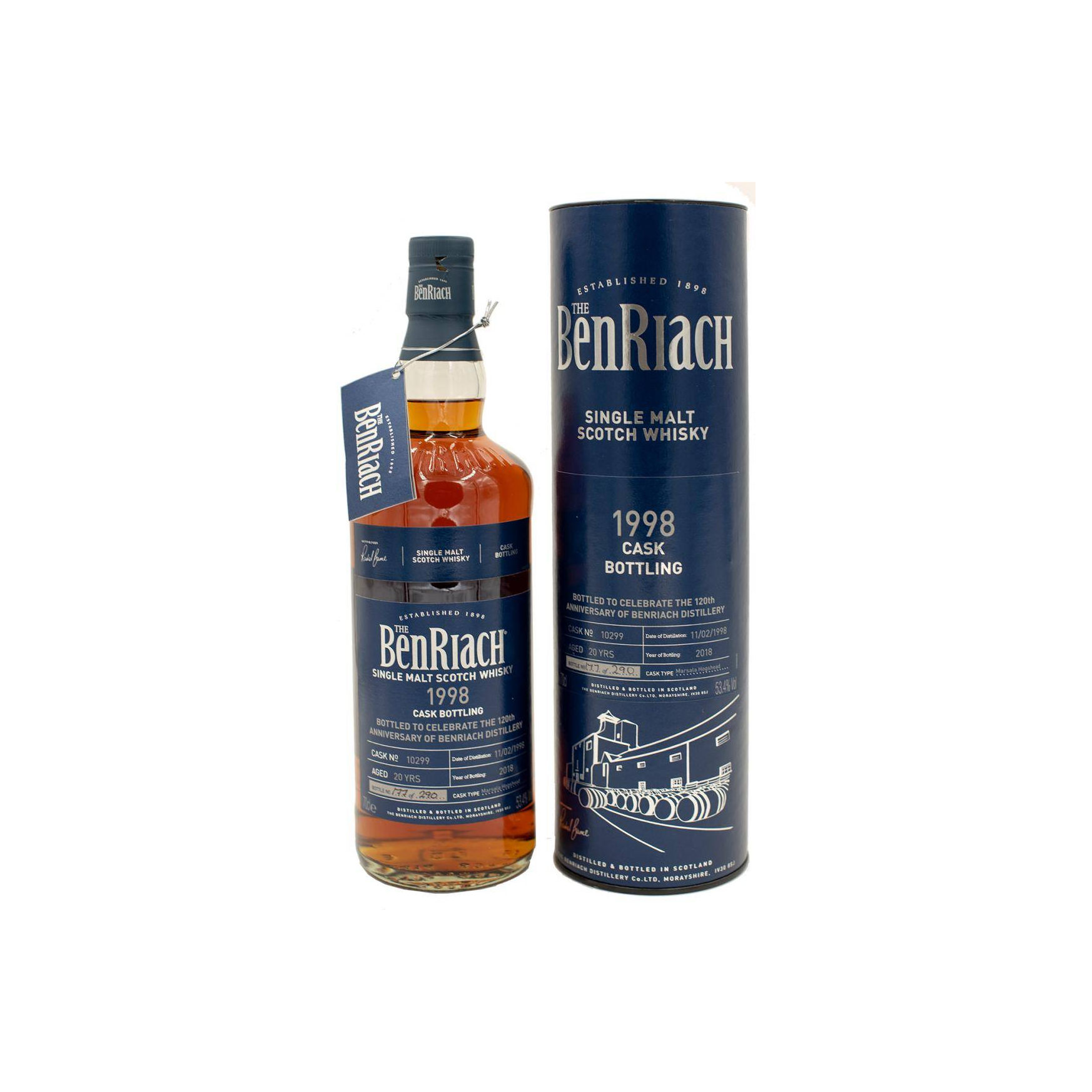BenRiach Individual Cask Bottling 1998 20 Years Single Malt Whisky 3