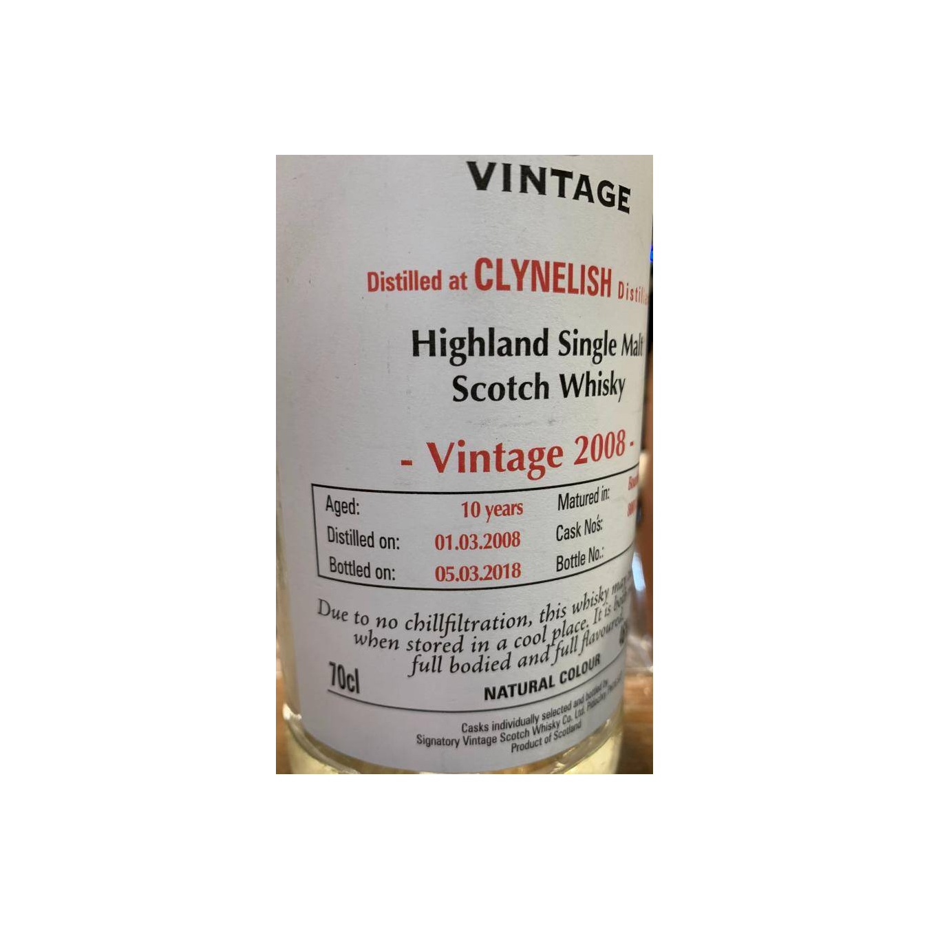 Clynelish The Un-Chillfiltered Collection 2008 10 Years Single Malt Whisky 2