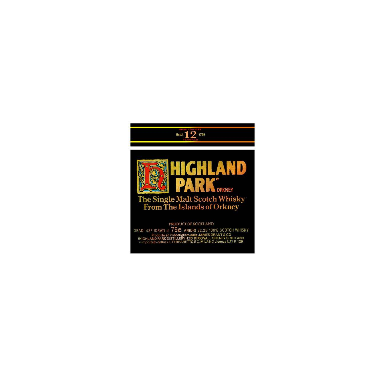 Highland Park 12 Years Single Malt Whisky 2