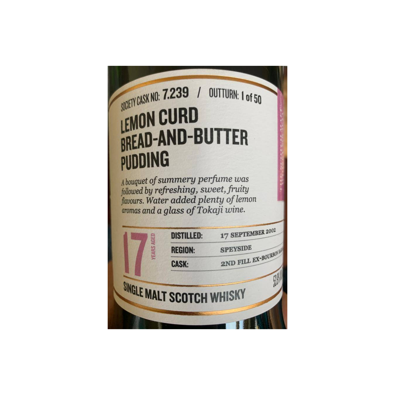 The Scotch Malt Whisky Society 2002 17 Years Single Malt Whisky 2