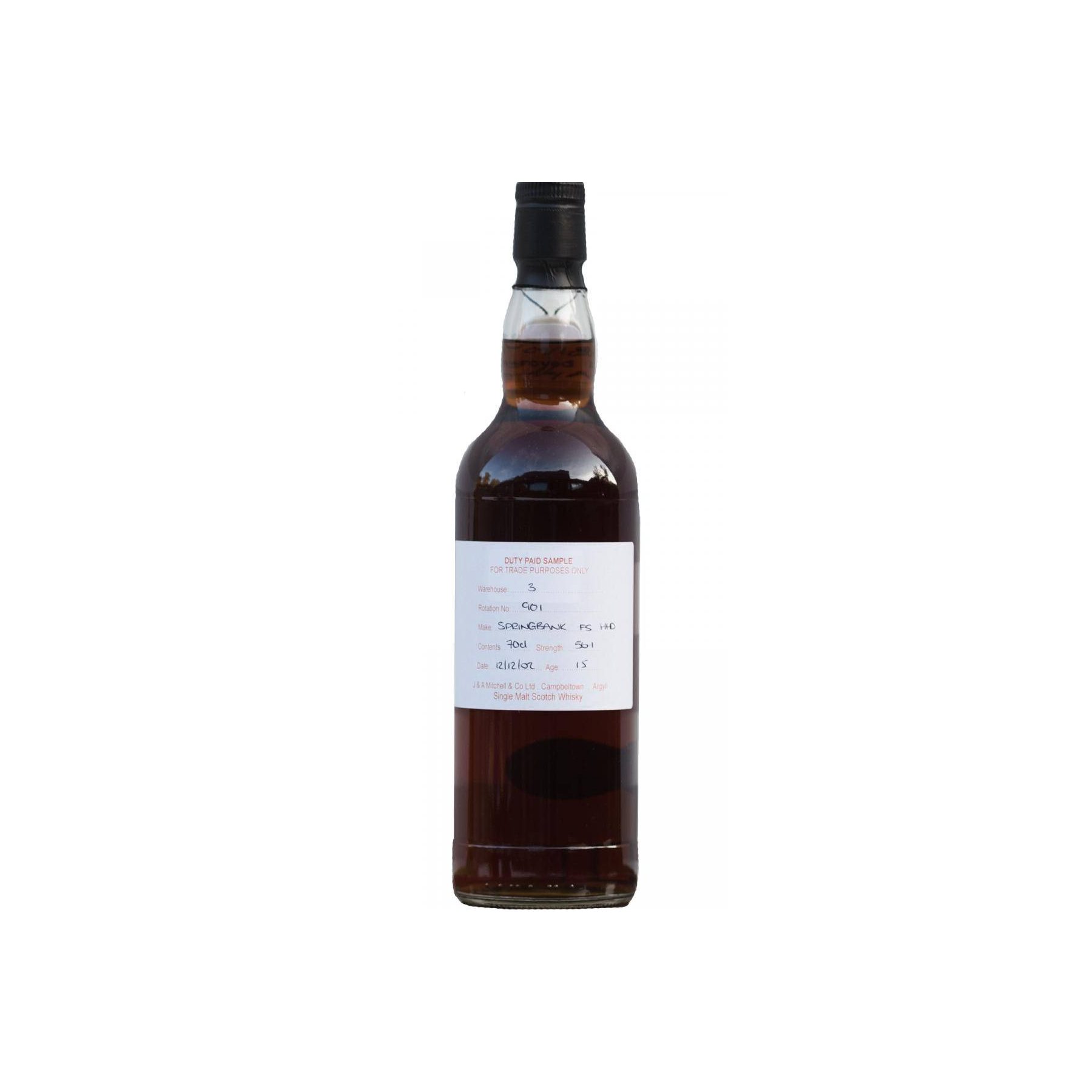 Springbank Duty Paid Sample - For Trade Purposes Only 2002 15 Years Single Malt Whisky