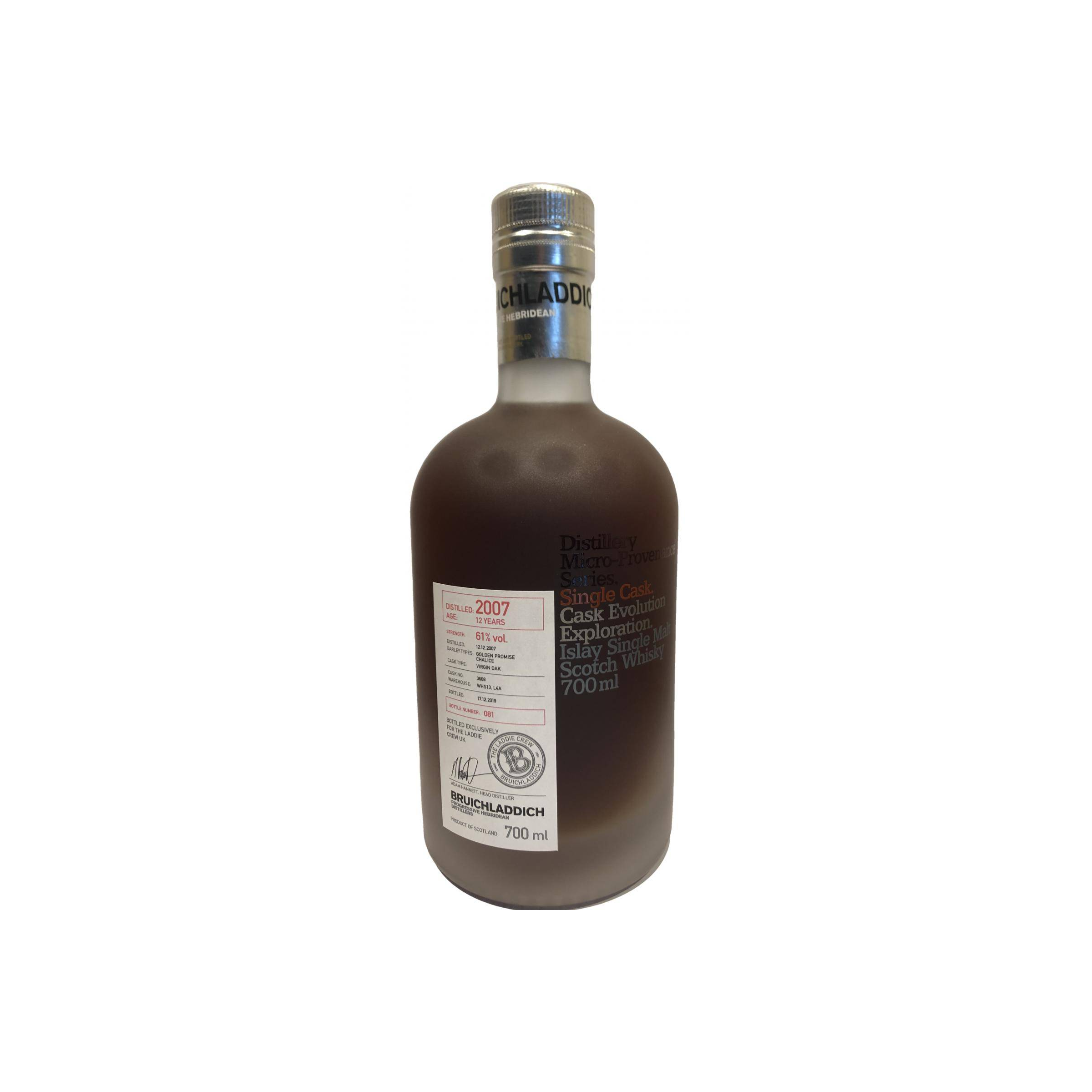 Bruichladdich 2007 12 Years Single Malt Whisky