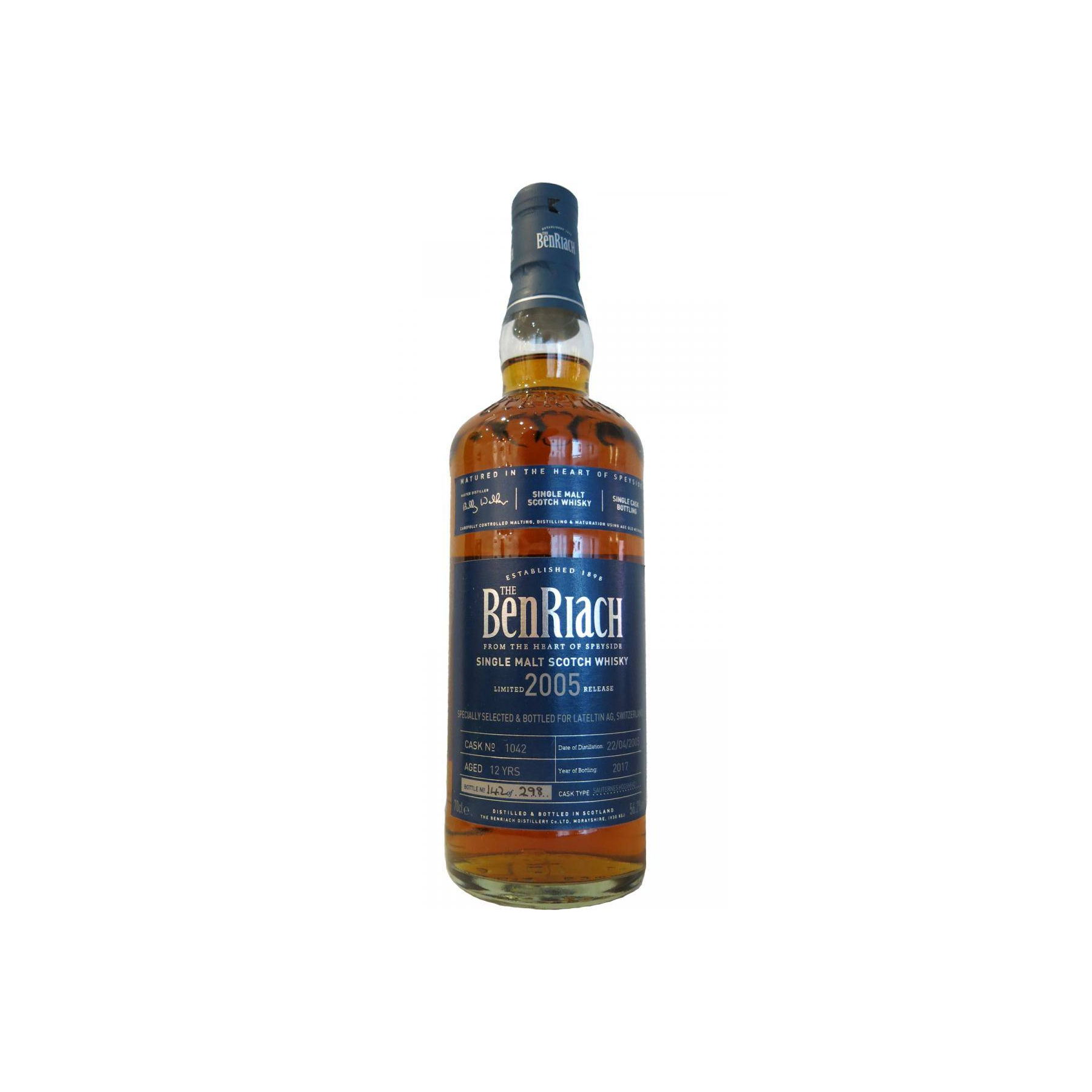 BenRiach Individual Cask Bottling 2005 12 Years Single Malt Whisky