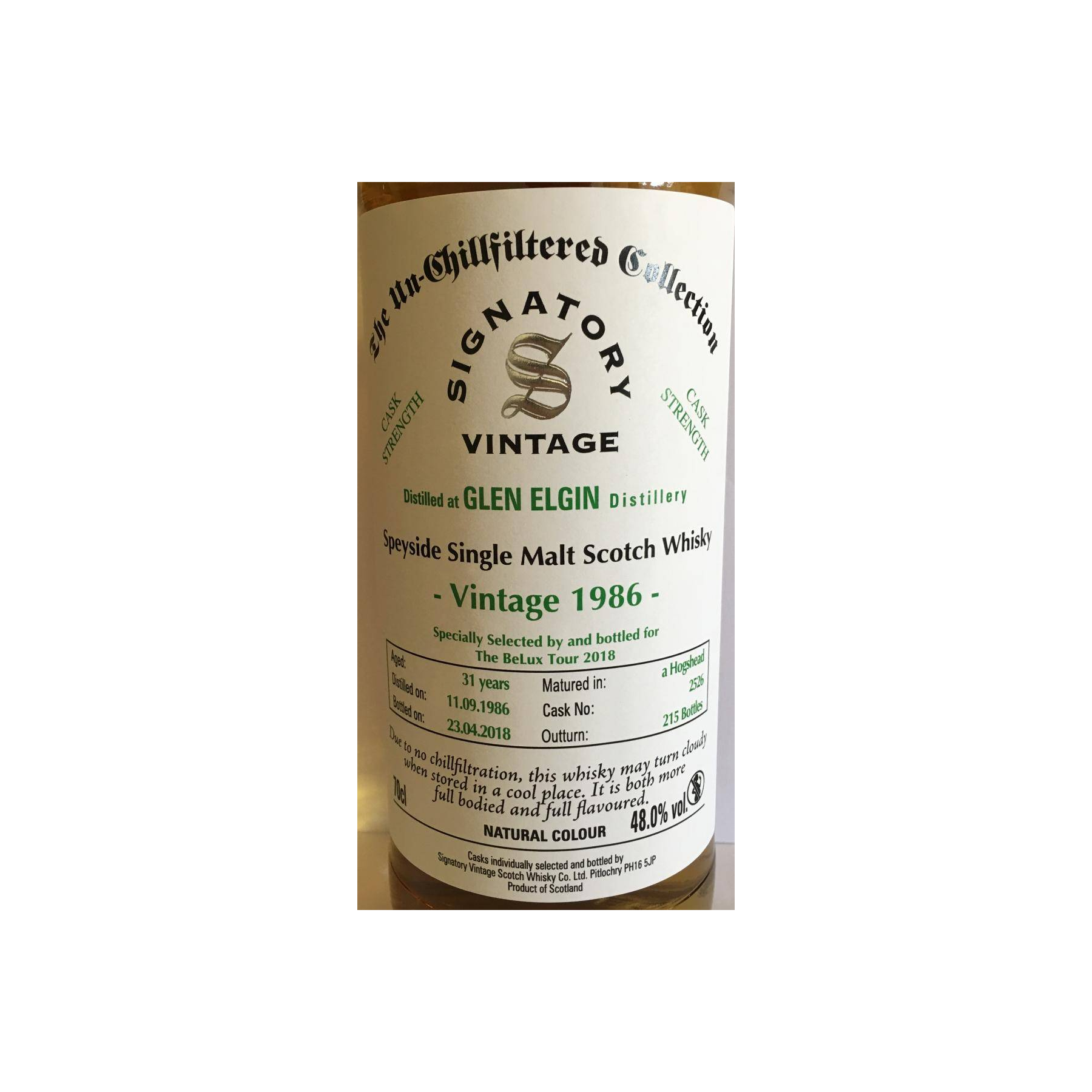 Glen Elgin 1986 31 Years Single Malt Whisky 2