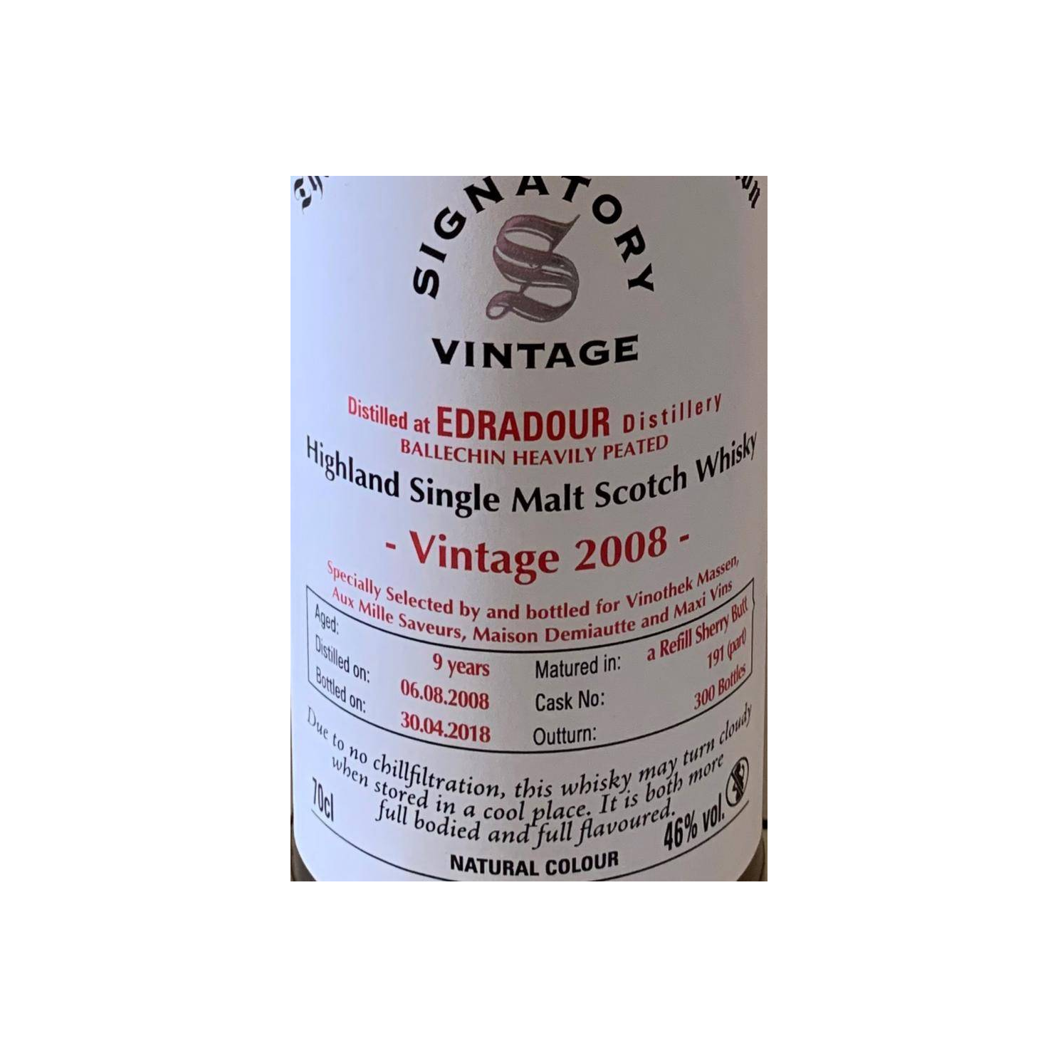 Edradour The Un-Chillfiltered Collection 2008 9 Years Single Malt Whisky 2