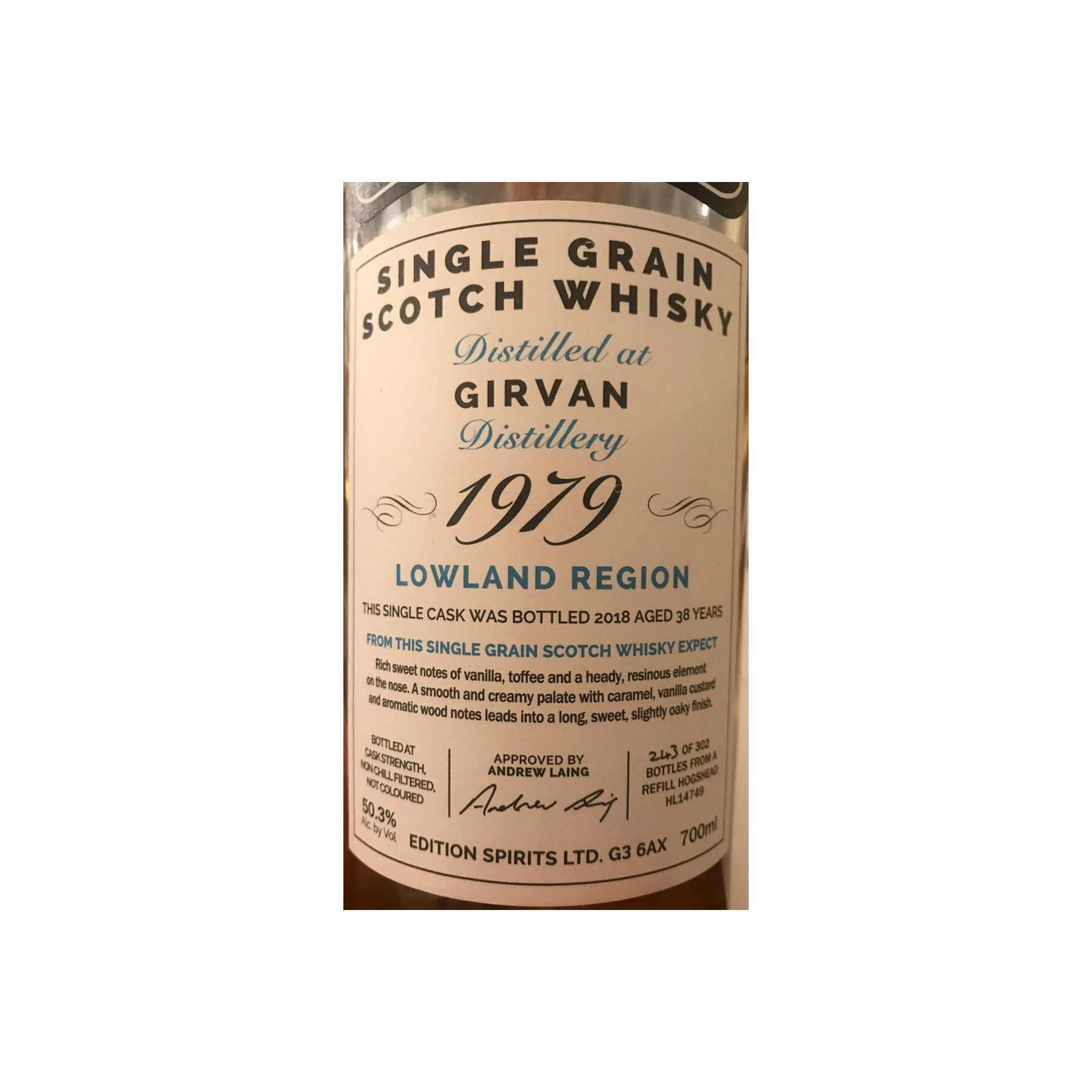 Girvan The First Editions 1979 38 Years Single Grain Whisky 2