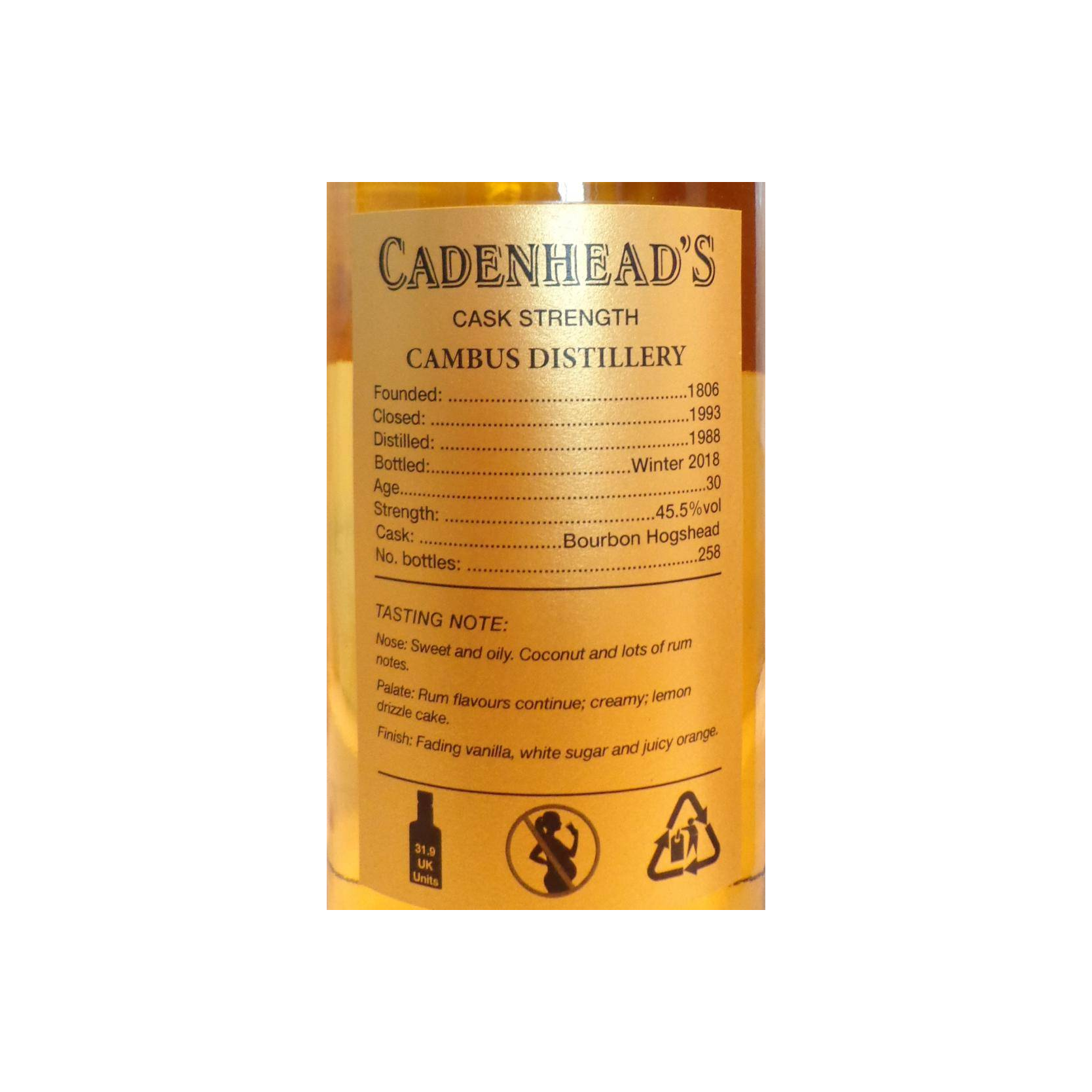 Cambus 1988 30 Years Single Grain Whisky 2